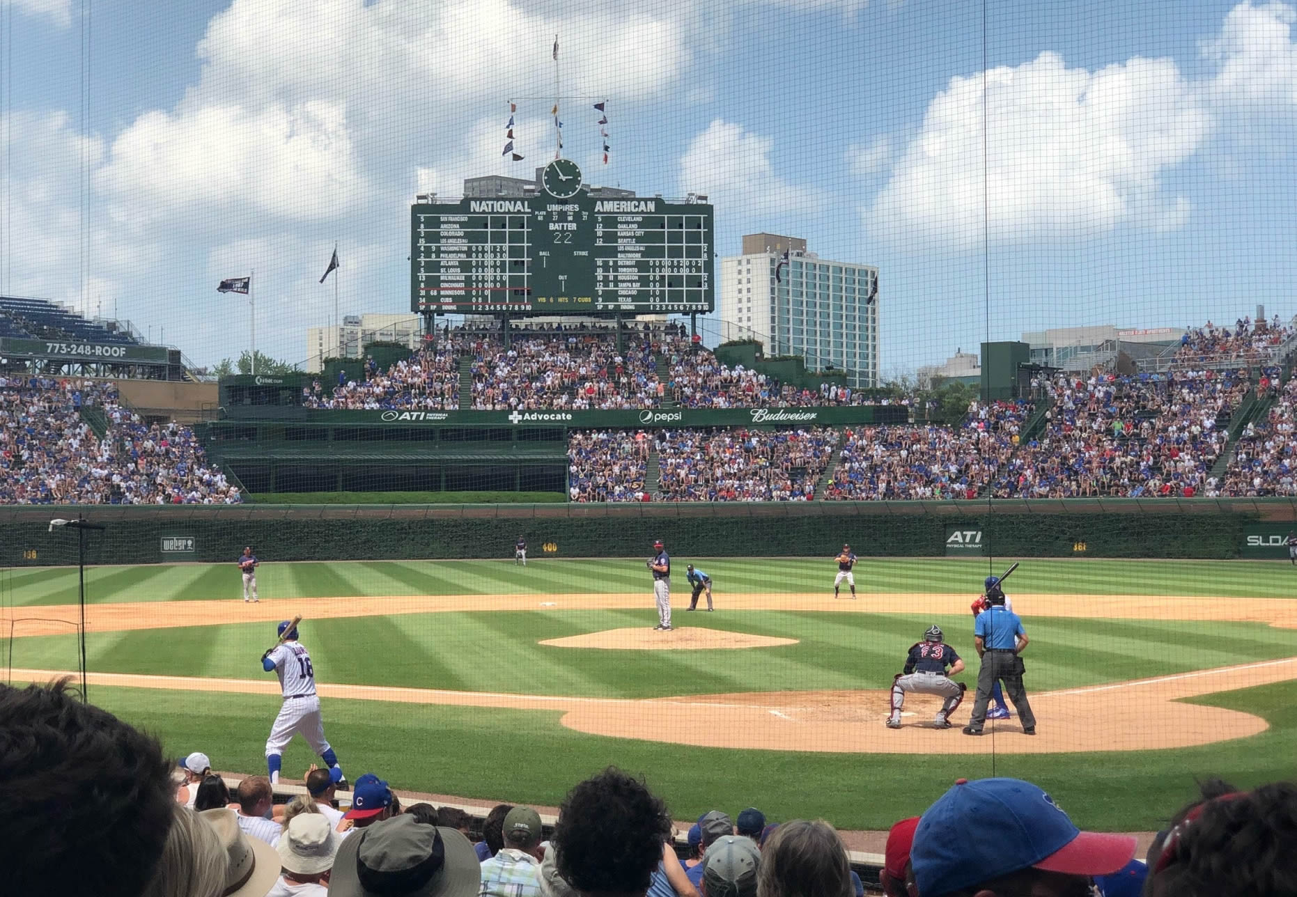 section 18, row 10 seat view  for baseball - wrigley field