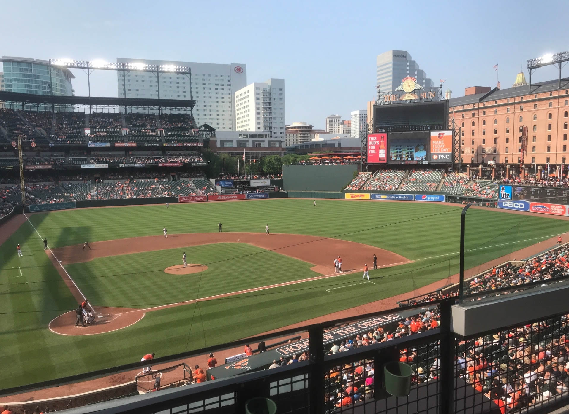 section 230, row 1 seat view  - oriole park