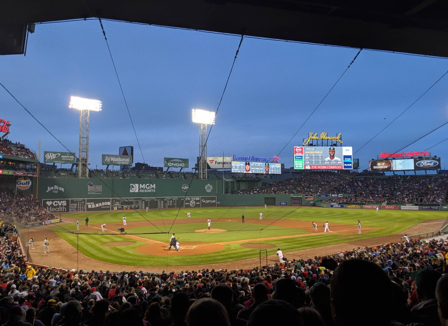 grandstand 18 seat view  for baseball - fenway park