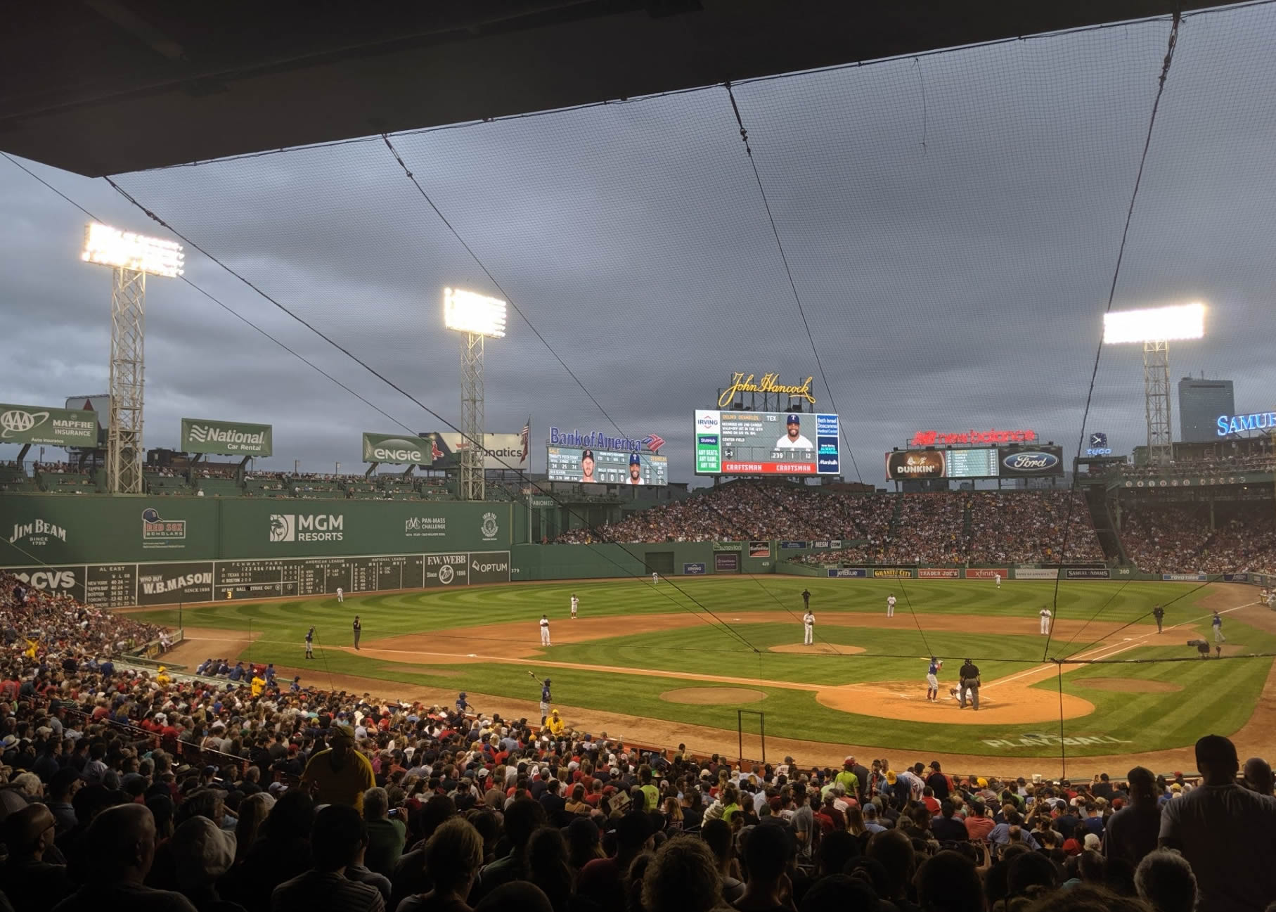 grandstand 22 seat view  for baseball - fenway park