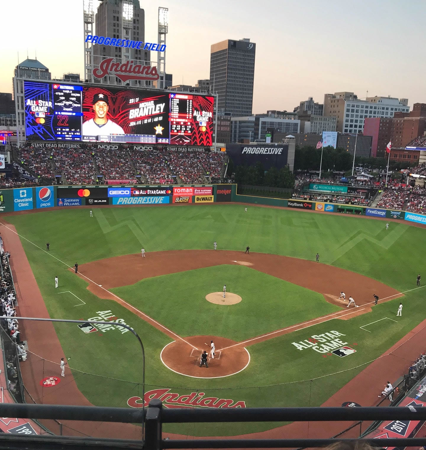 section 453, row a seat view  - progressive field