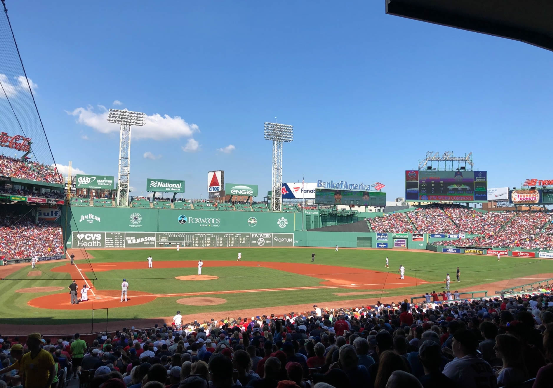 grandstand 17 seat view  for baseball - fenway park
