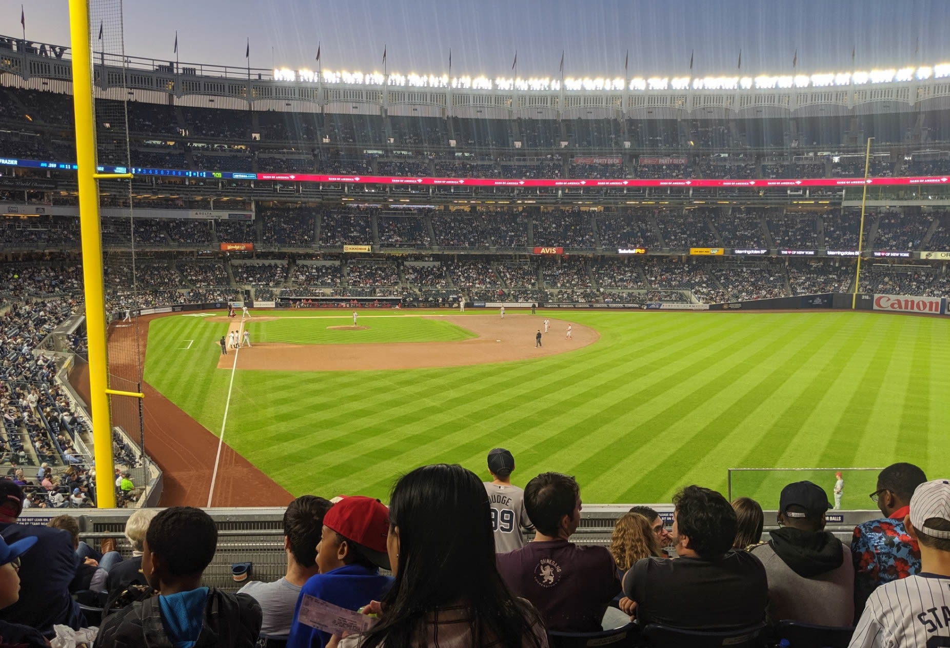 section 206, row 6 seat view  for baseball - yankee stadium