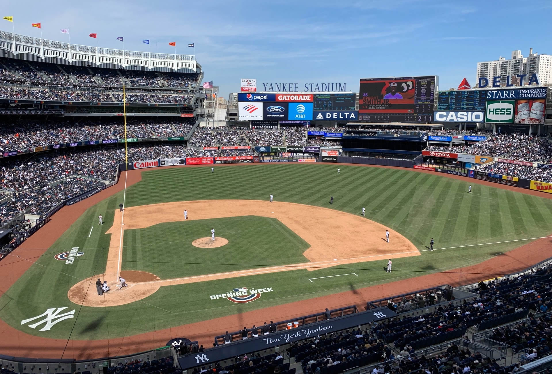 section 317, row 1 seat view  for baseball - yankee stadium