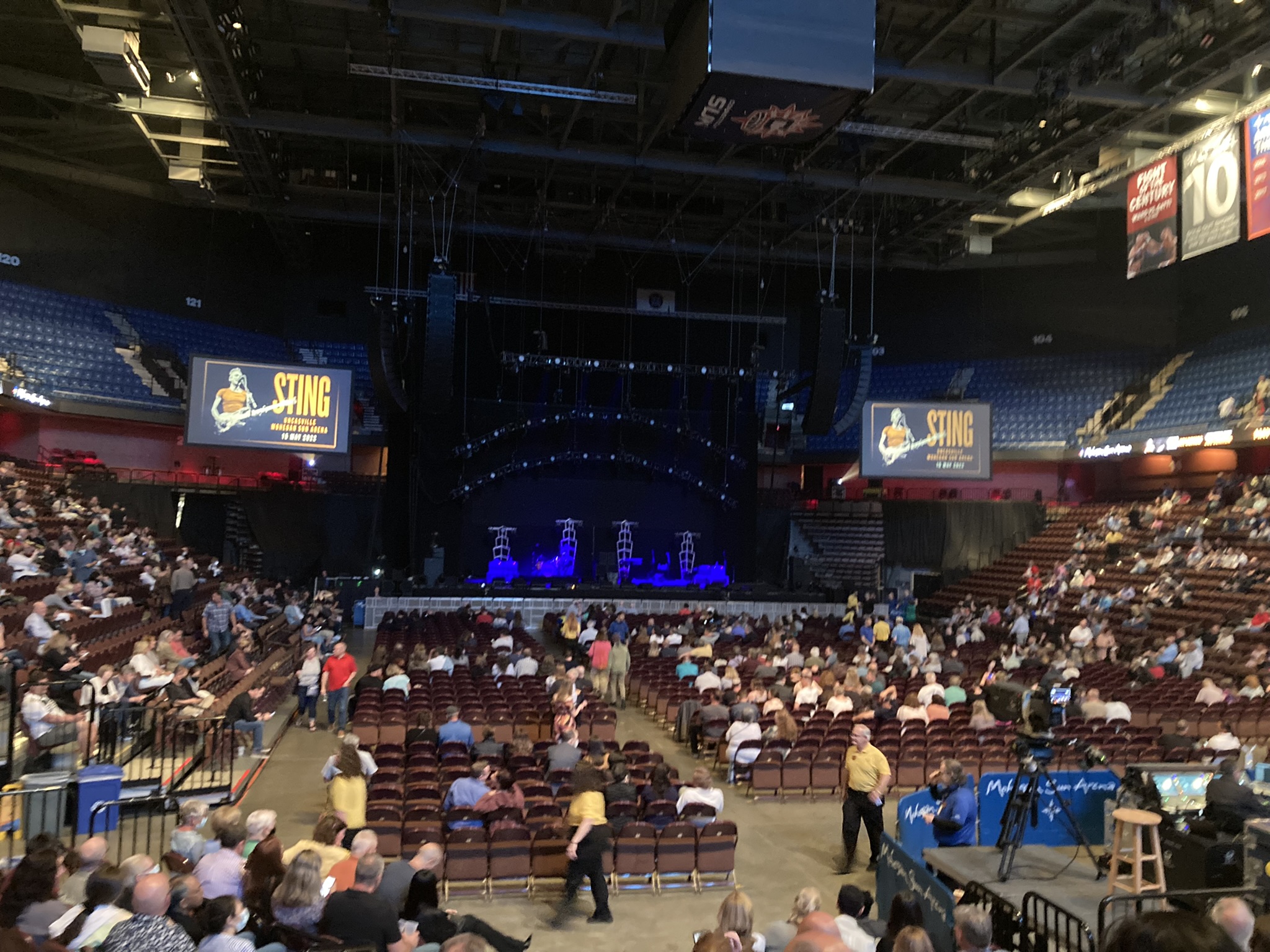 section 21, row k seat view  for concert - mohegan sun arena