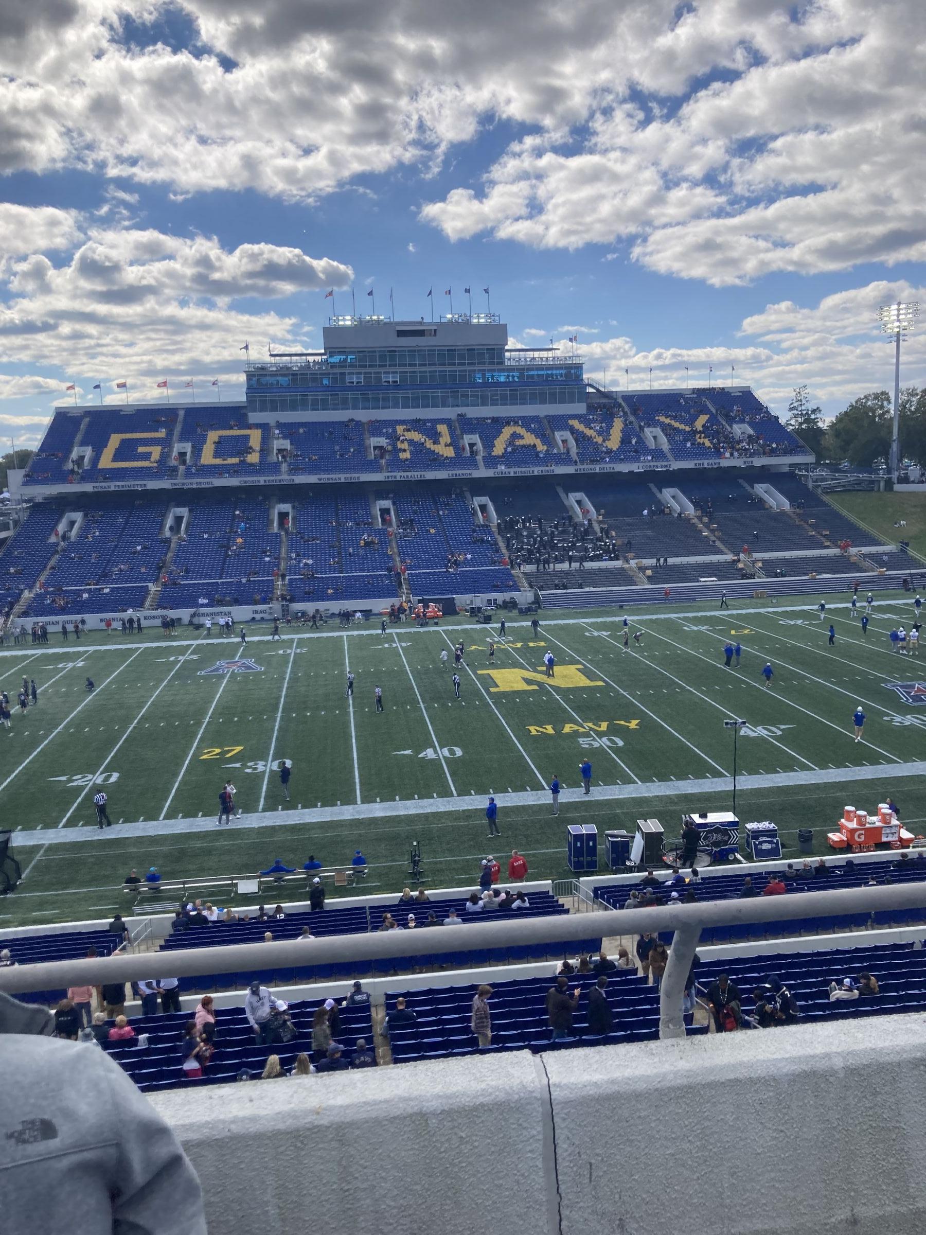 section 130, row 3 seat view  - navy-marine corps stadium