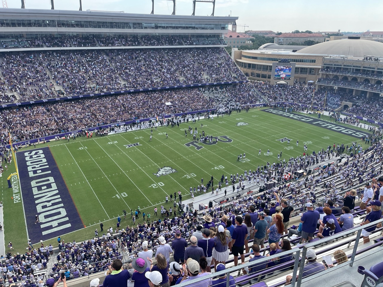 section 410, row a seat view  - amon carter stadium