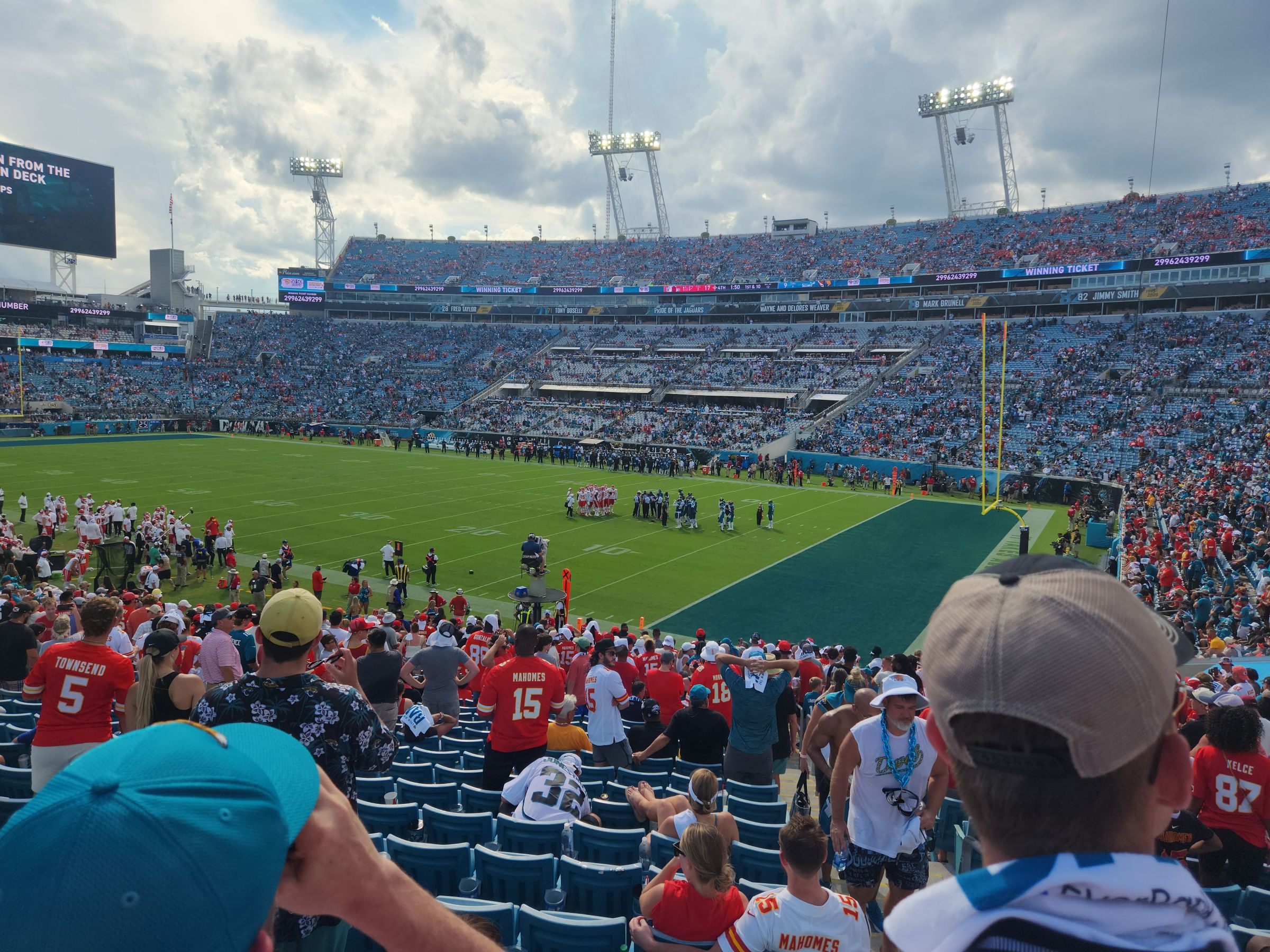 EverBank Stadium, section tags, row 13, seat is near visitor's tunnel, home  of Jacksonville Jaguars, page 1