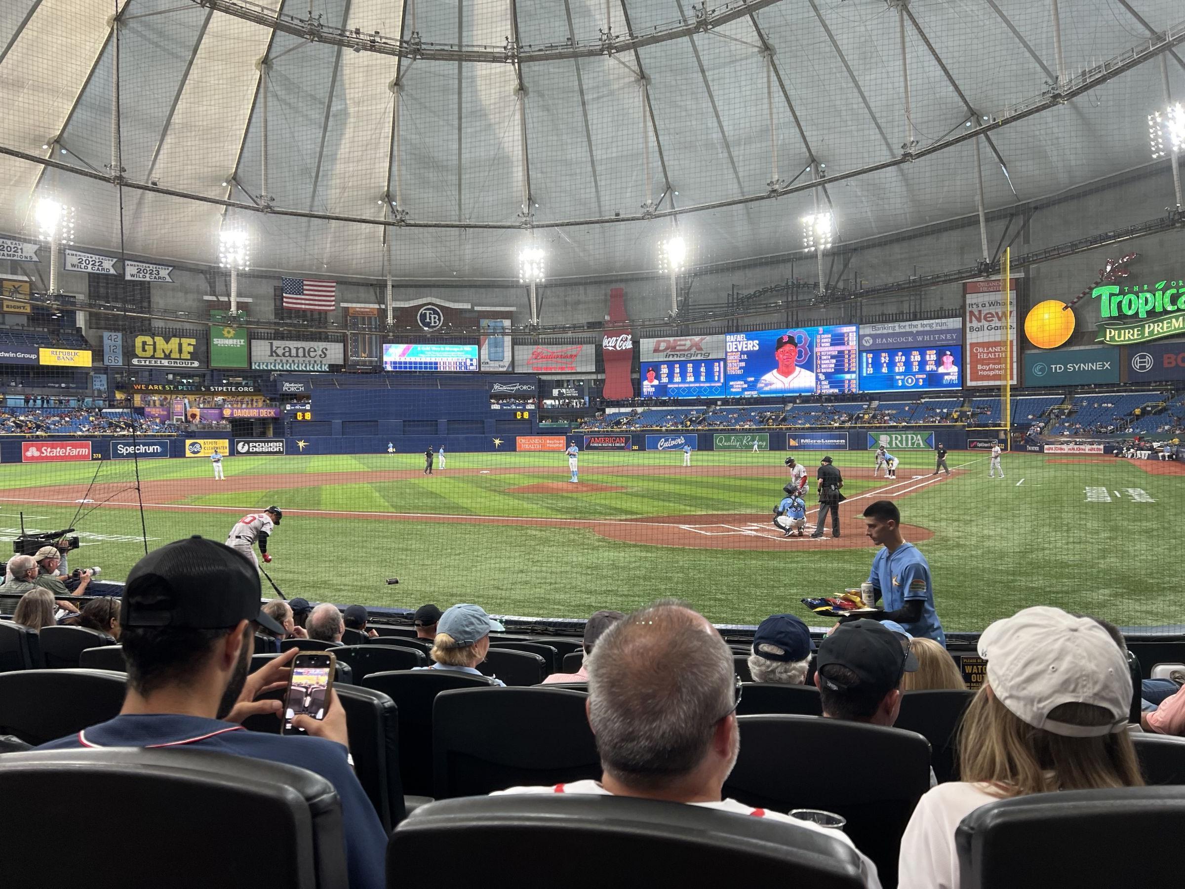 section 105, row l seat view  for baseball - tropicana field