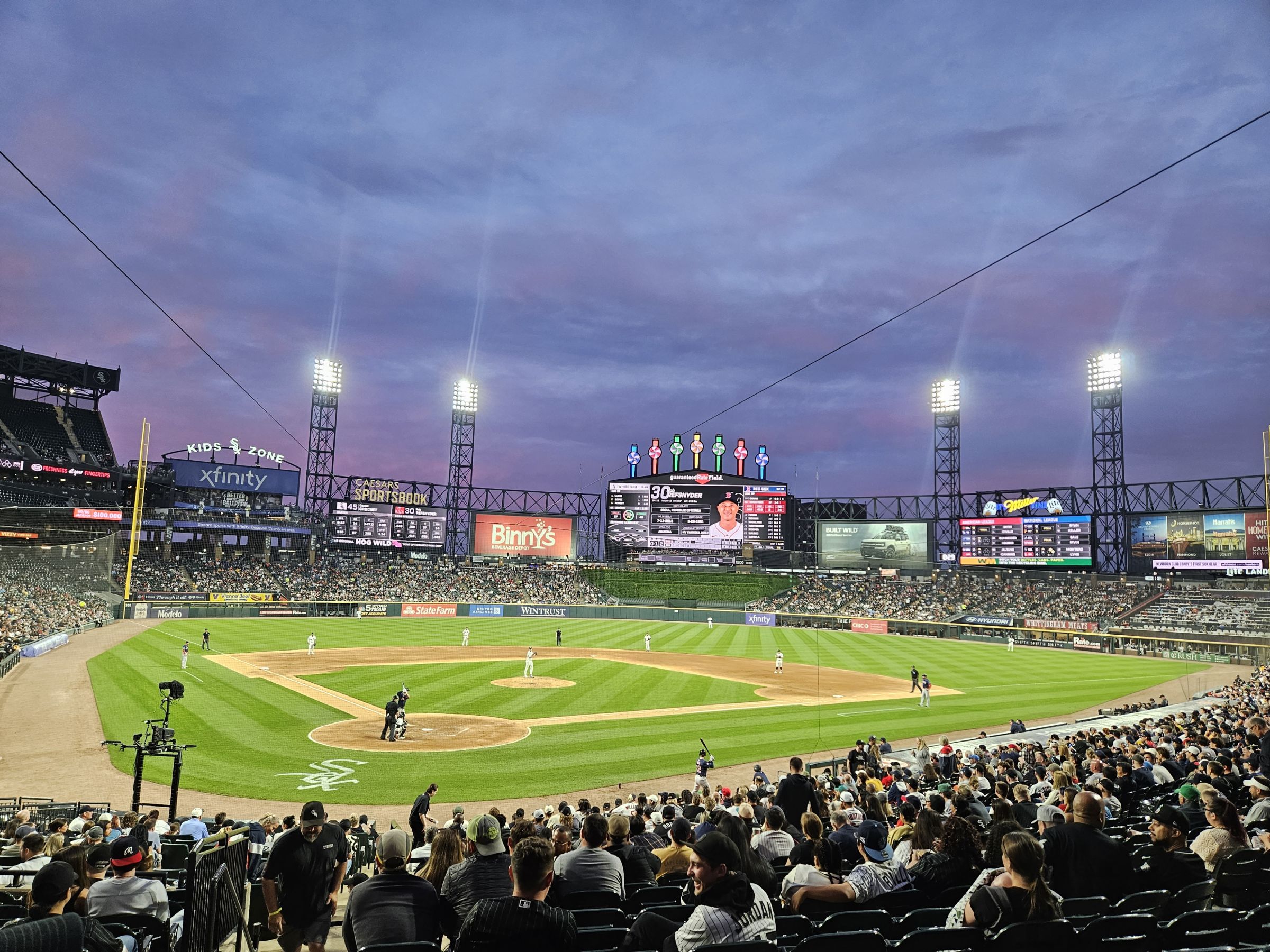 section 130, row 27 seat view  - guaranteed rate field