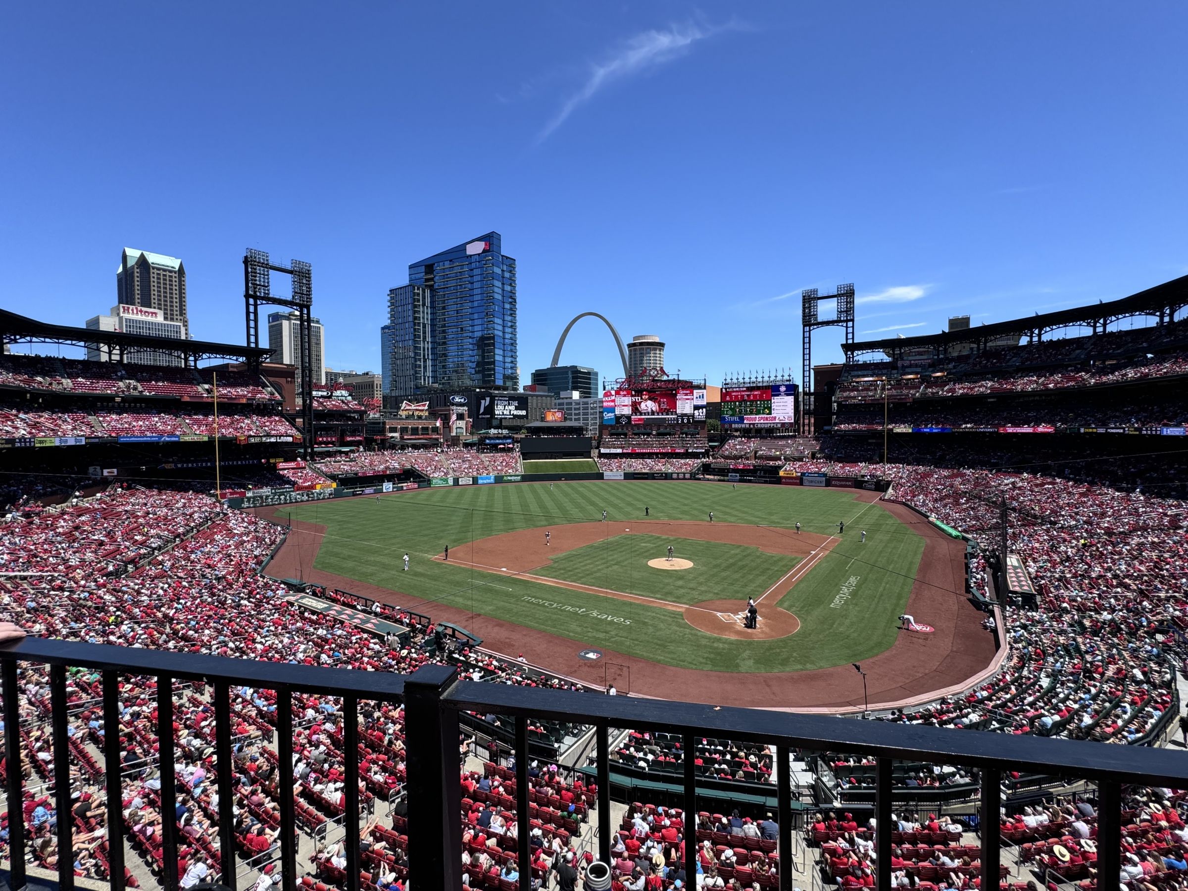 section 252, row 1 seat view  - busch stadium