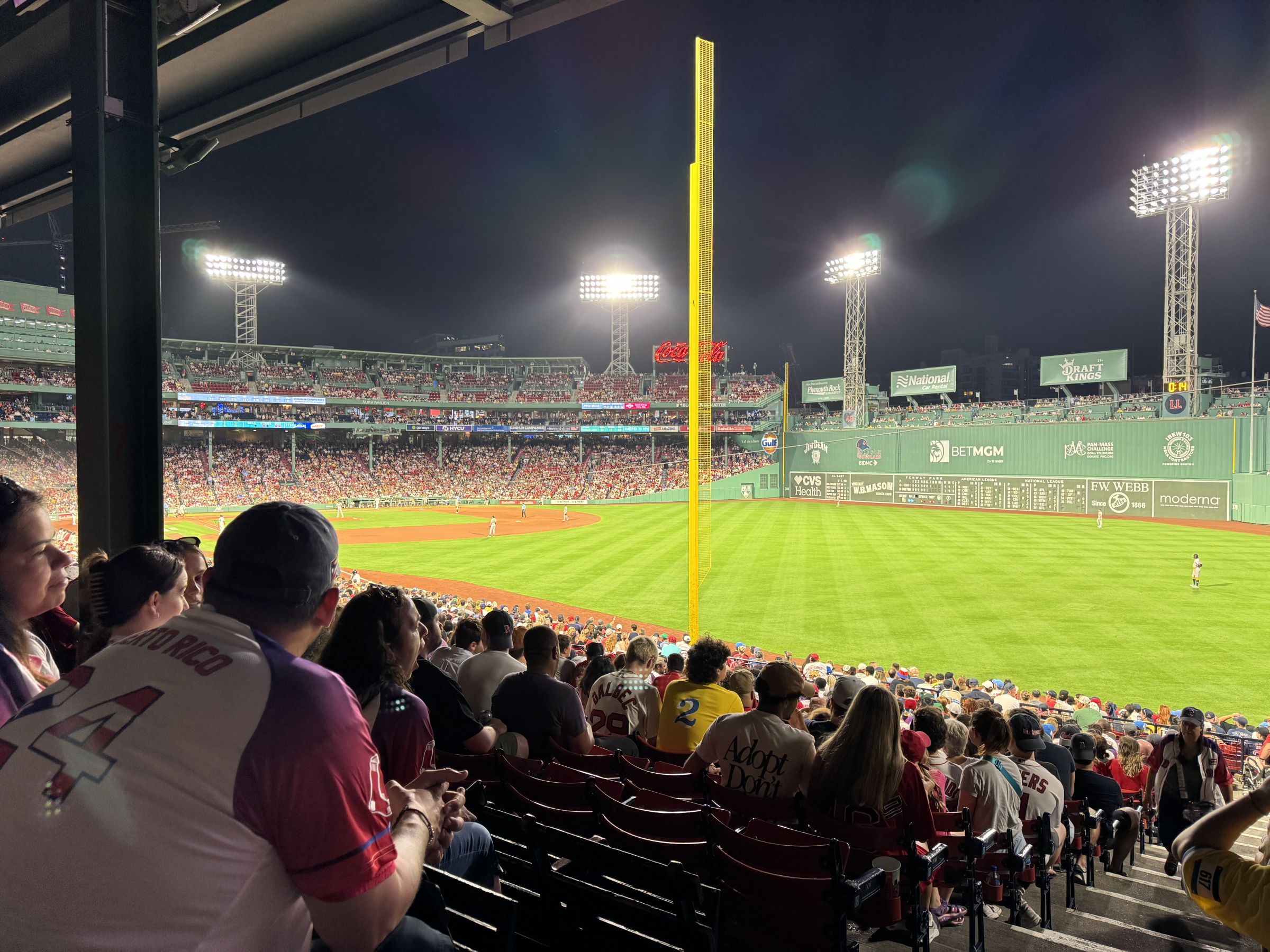 grandstand 6, row 4 seat view  for baseball - fenway park