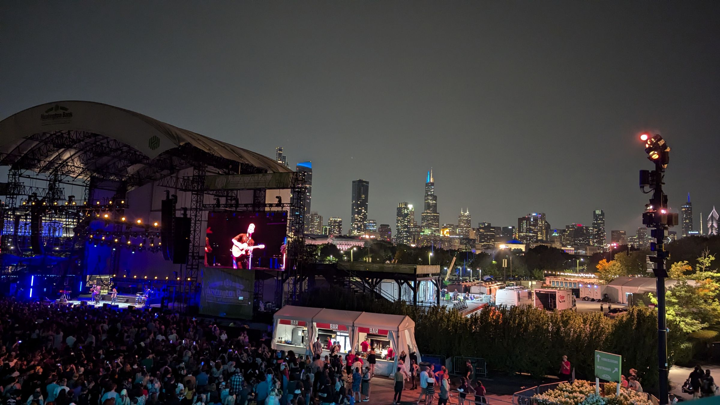 vip box seats, row reserved seat view  - huntington bank pavilion (at northerly island)