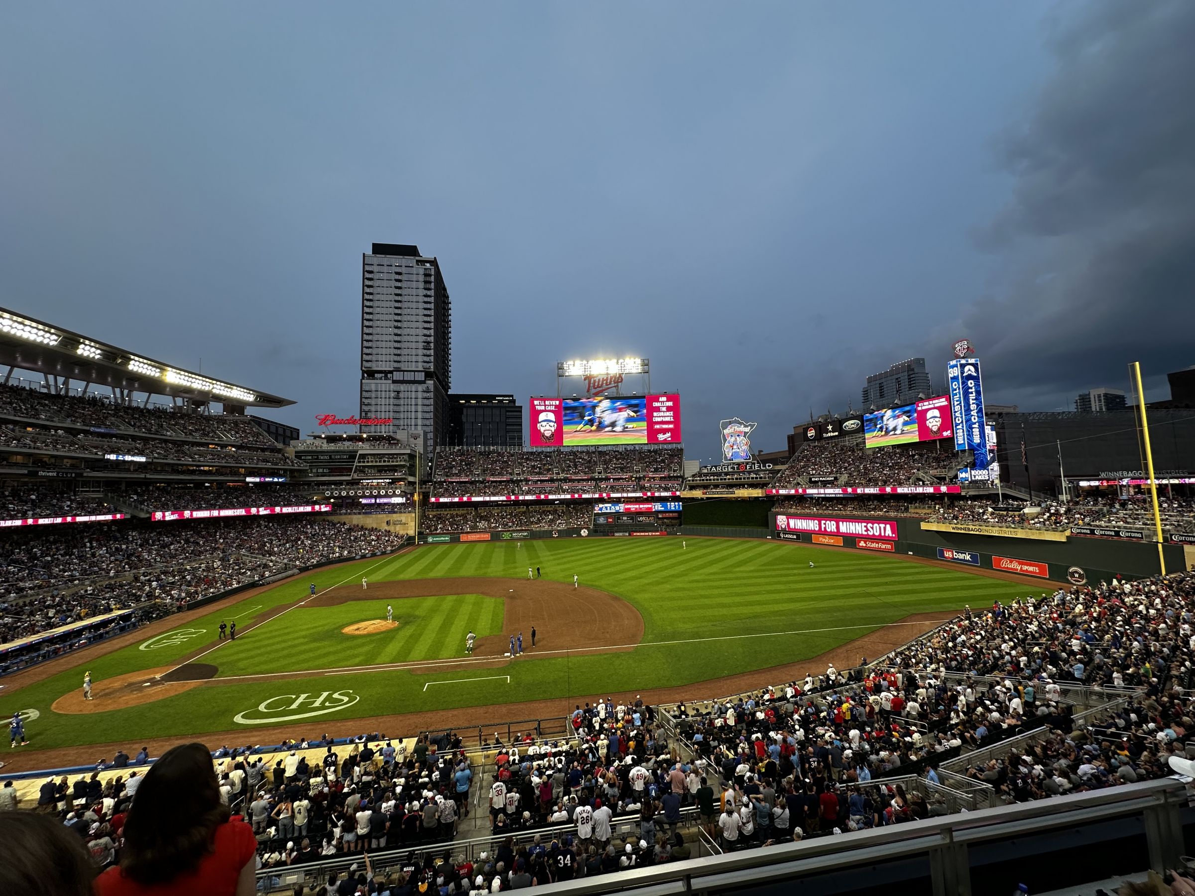 section b, row 3 seat view  - target field