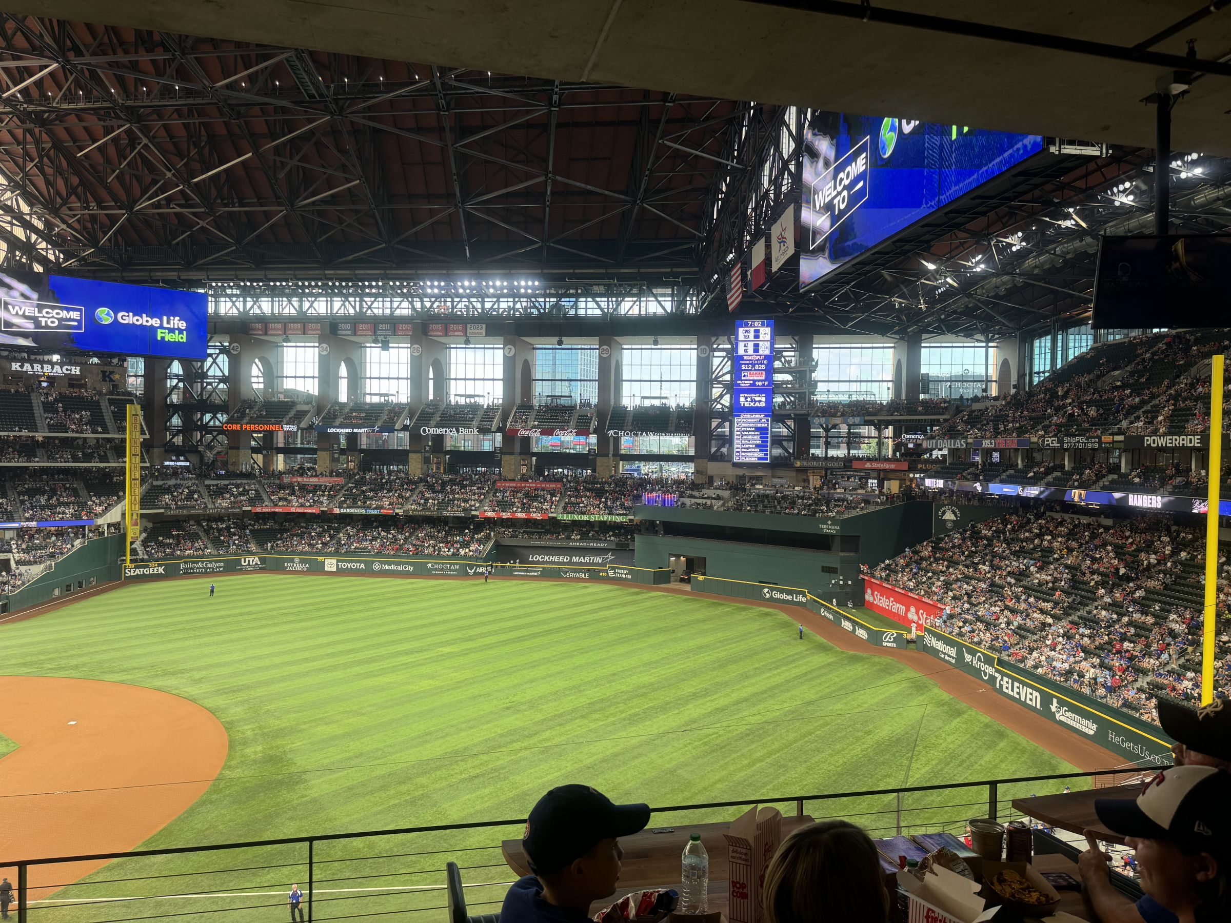 texas terrace 1, row reserved seat view  - globe life field