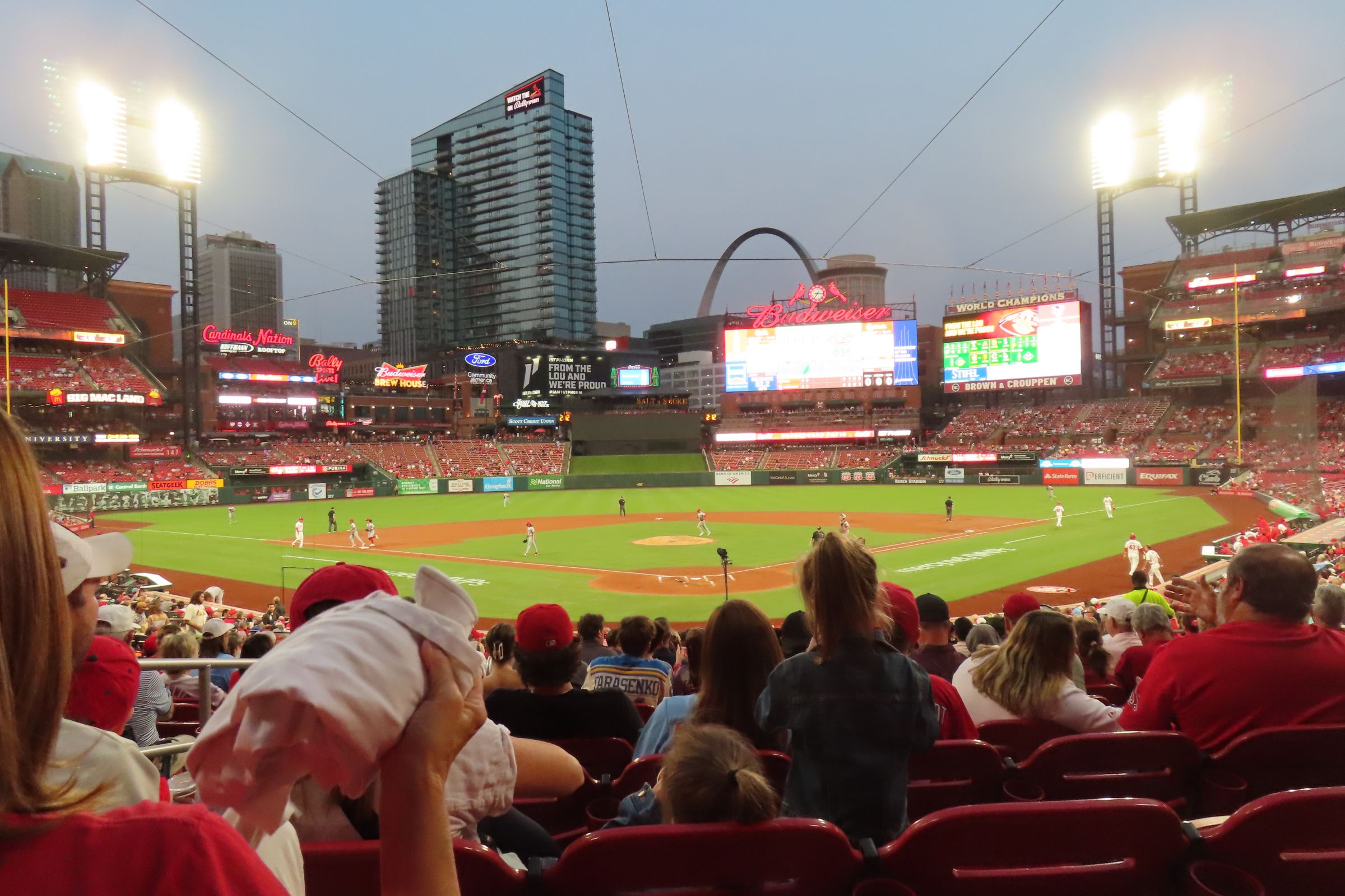 section 150, row 18 seat view  - busch stadium