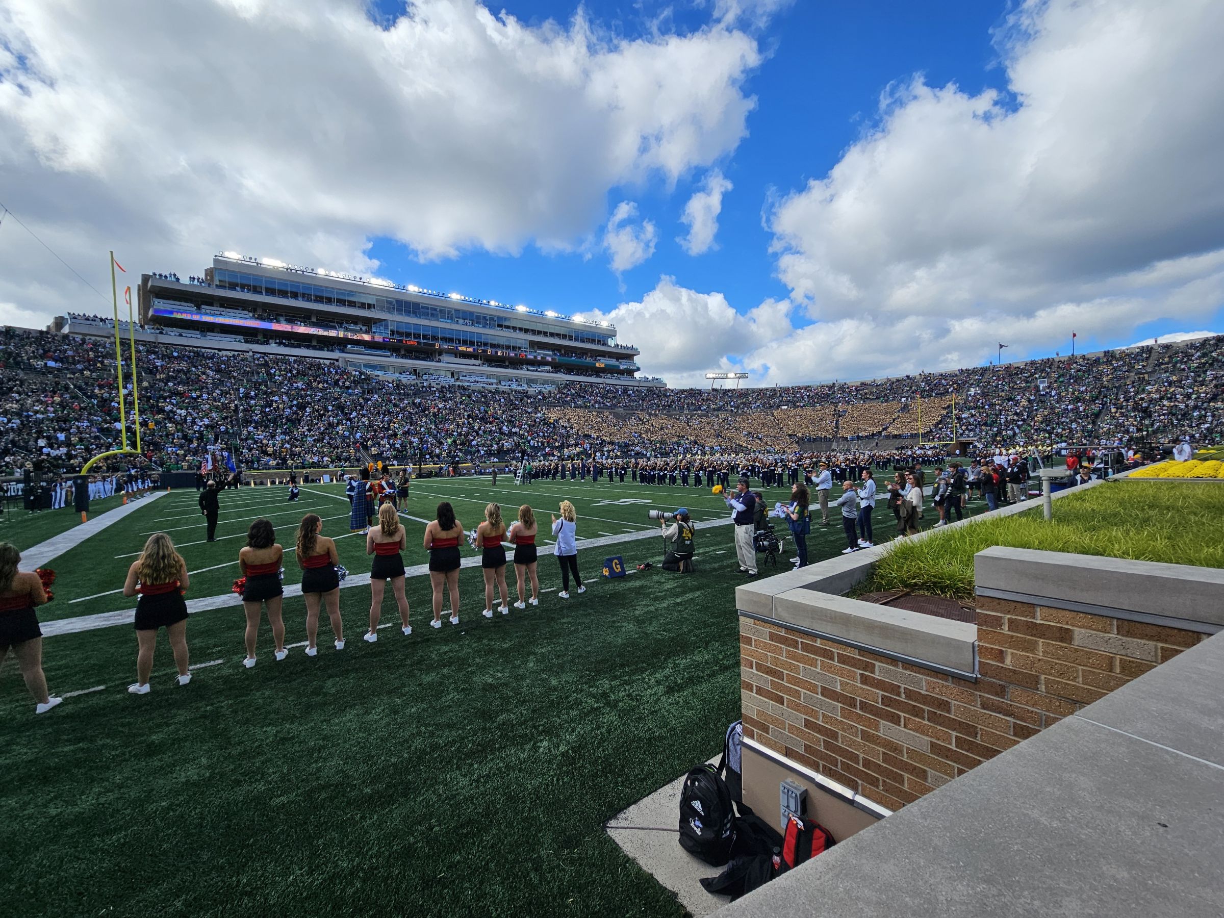 section 14, row 3 seat view  - notre dame stadium