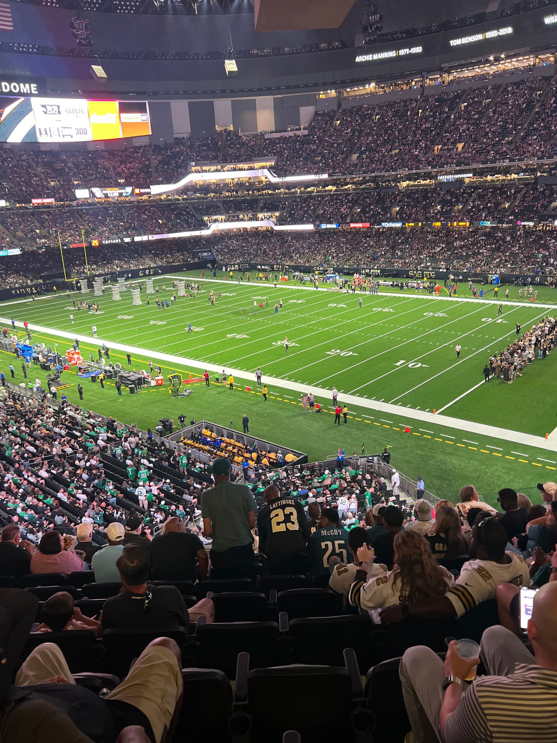 suites, row reserved seat view  for football - caesars superdome