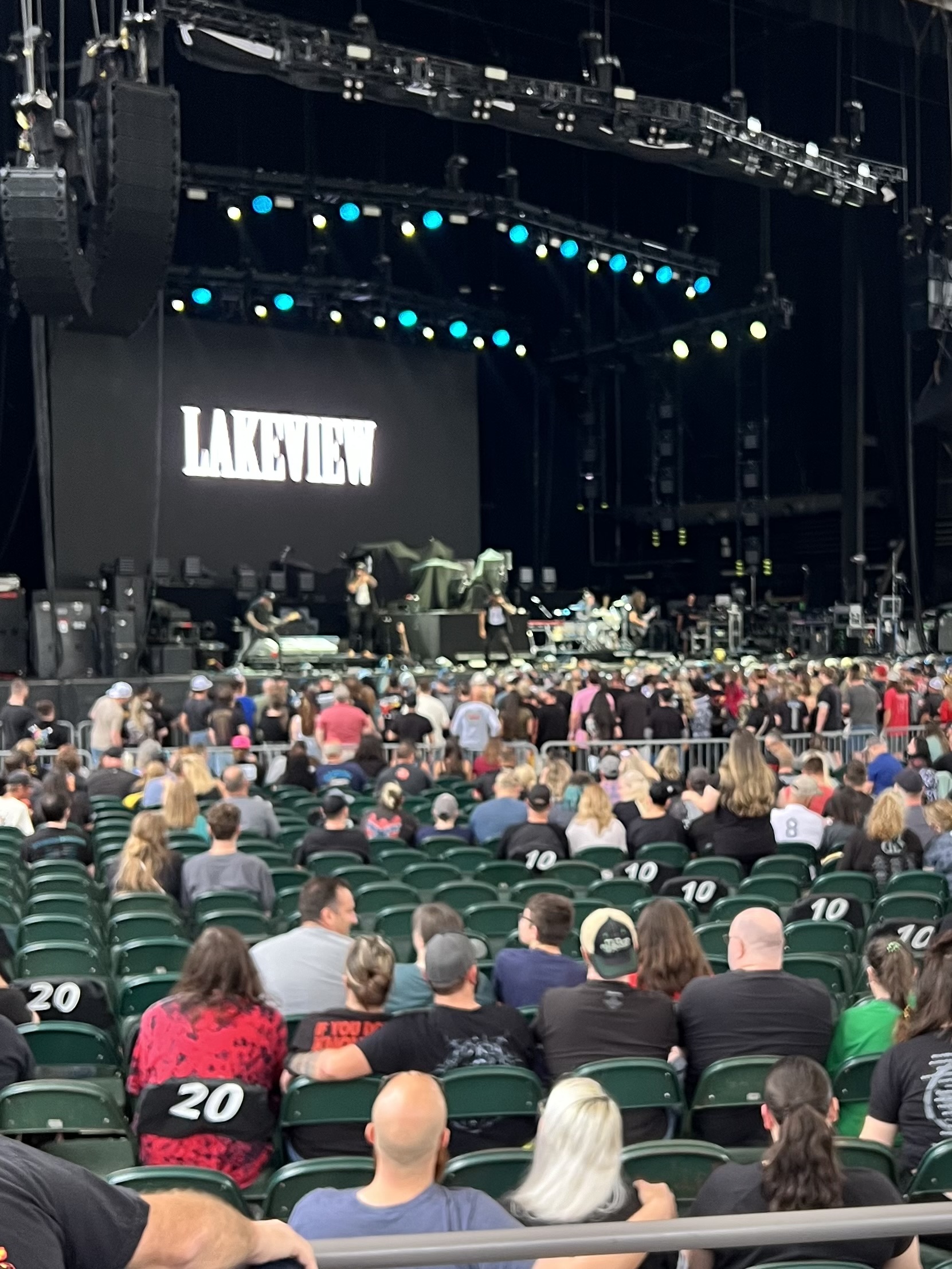 vip box seats, row reserved seat view  - ameris bank amphitheatre