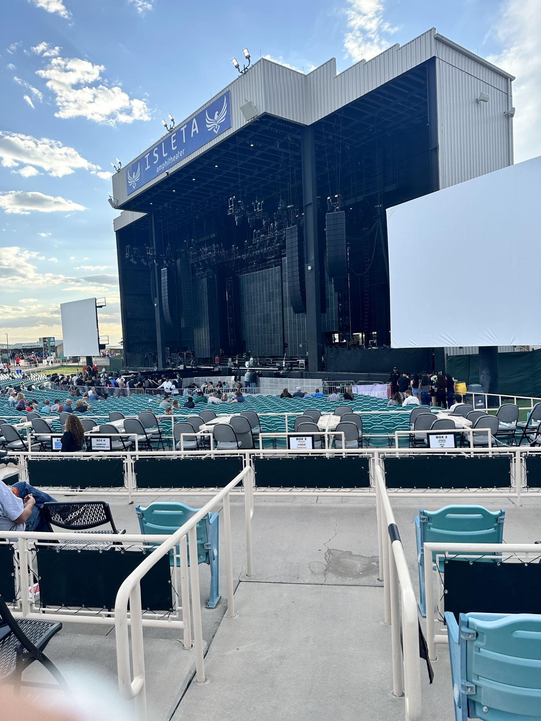 section 4, row a seat view  - isleta amphitheater