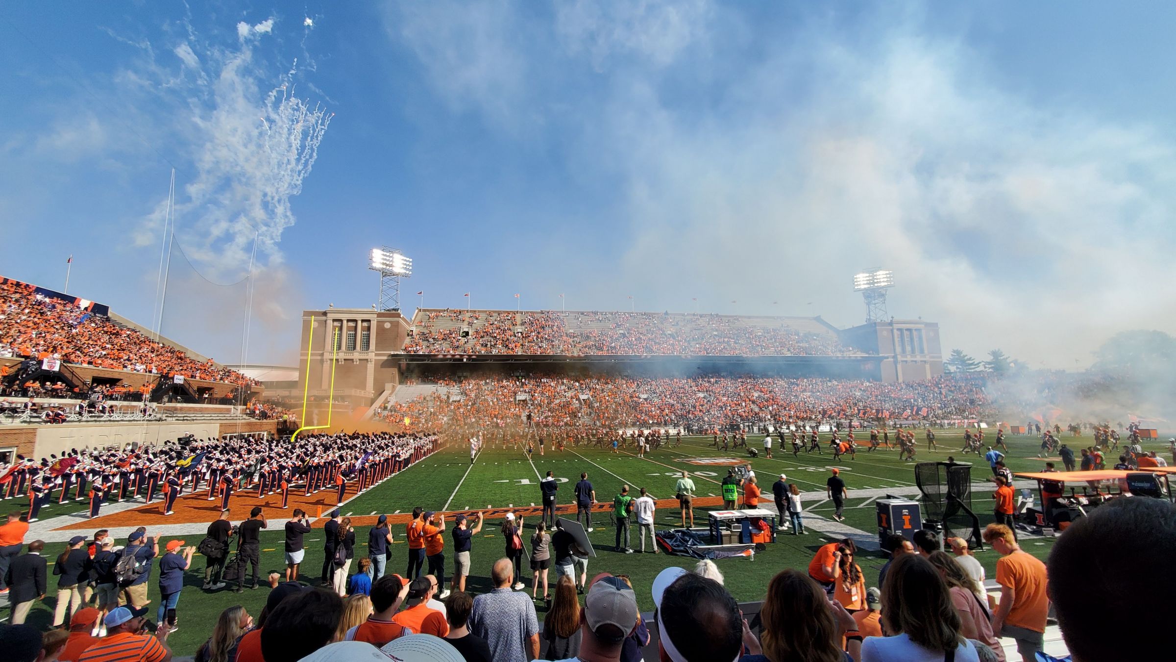 section 130, row 11 seat view  - memorial stadium (illinois)