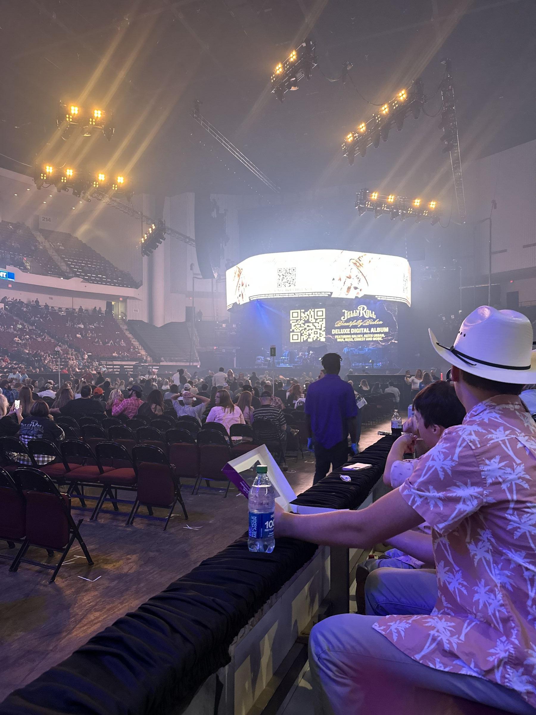 section 106, row a seat view  - brookshire grocery arena