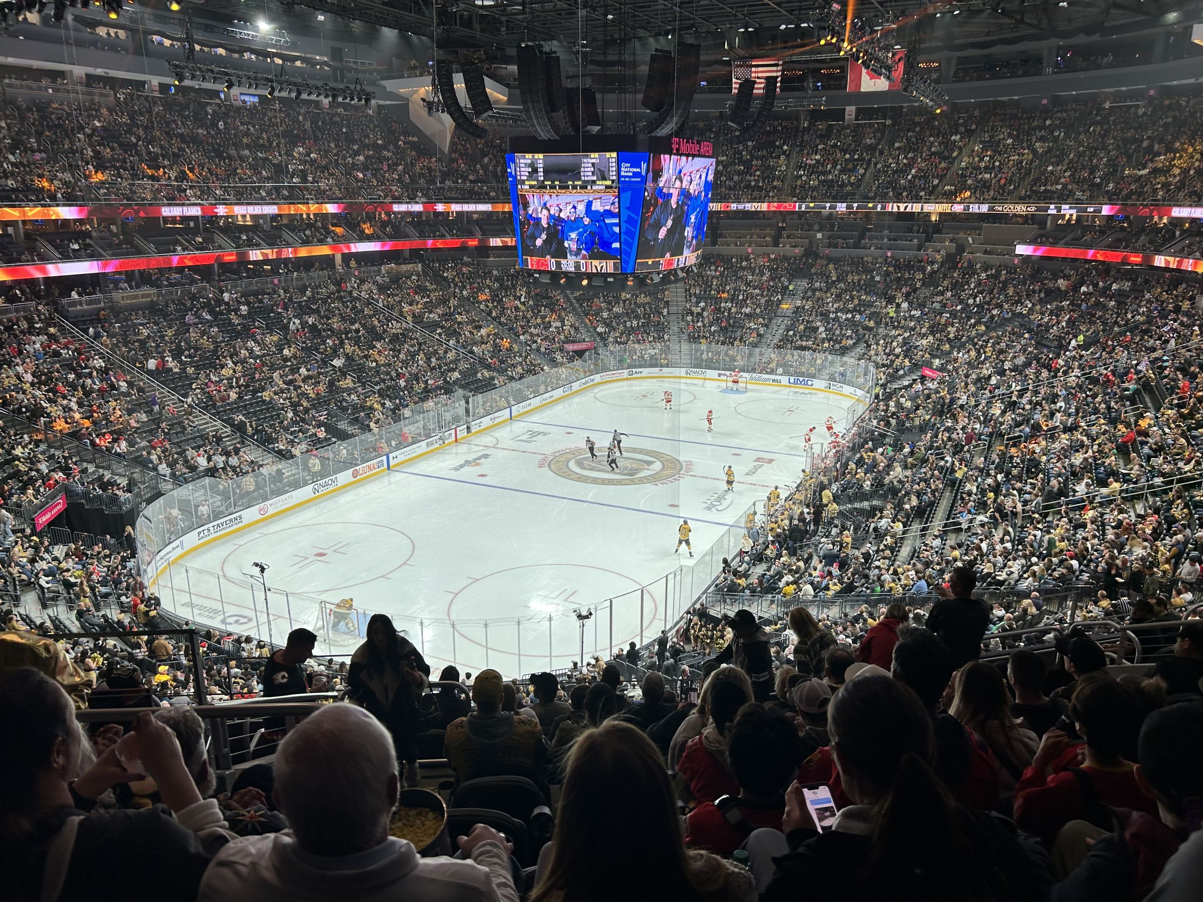 section 104, row l seat view  for hockey - t-mobile arena