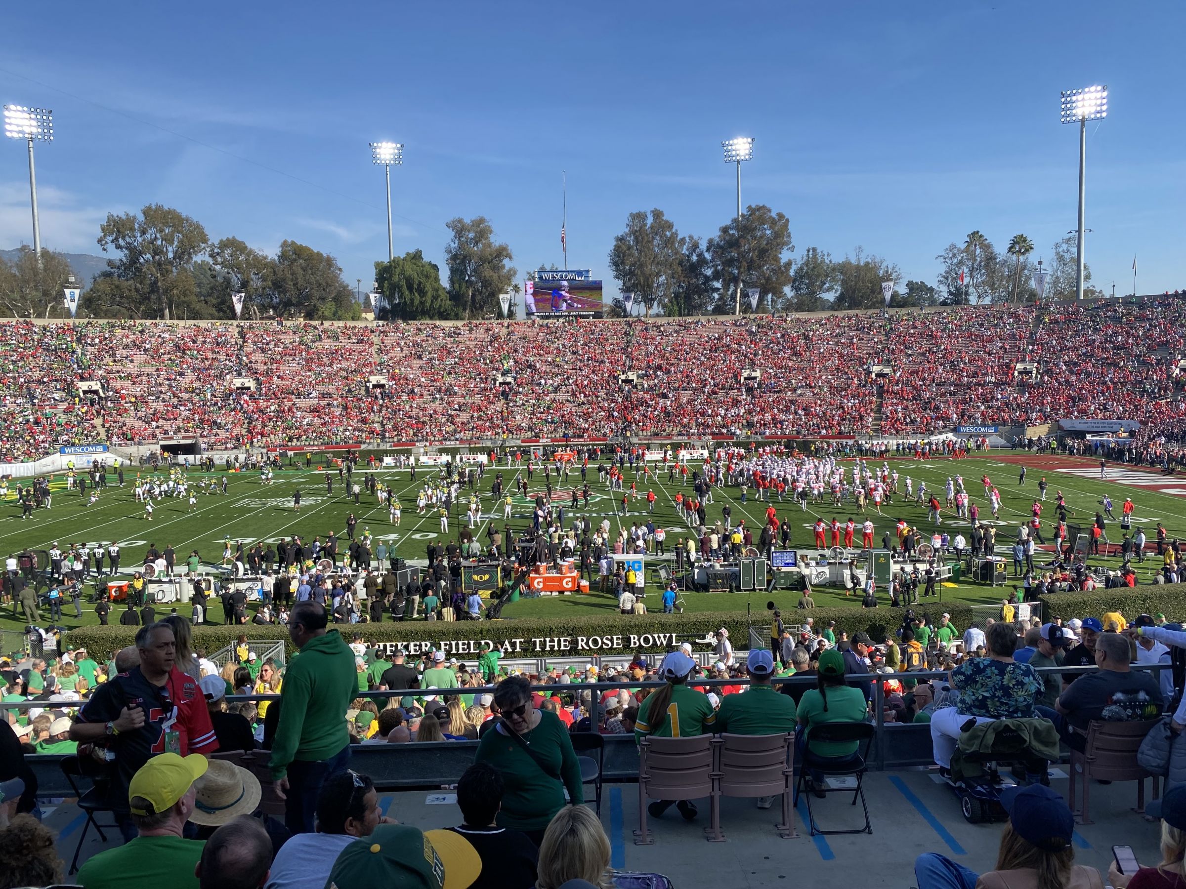 section 19, row 36 seat view  for football - rose bowl stadium