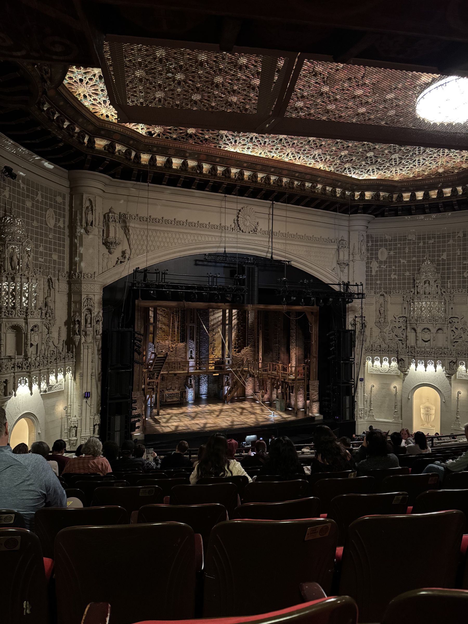 mezzanine, row l seat view  - orpheum theatre - san francisco