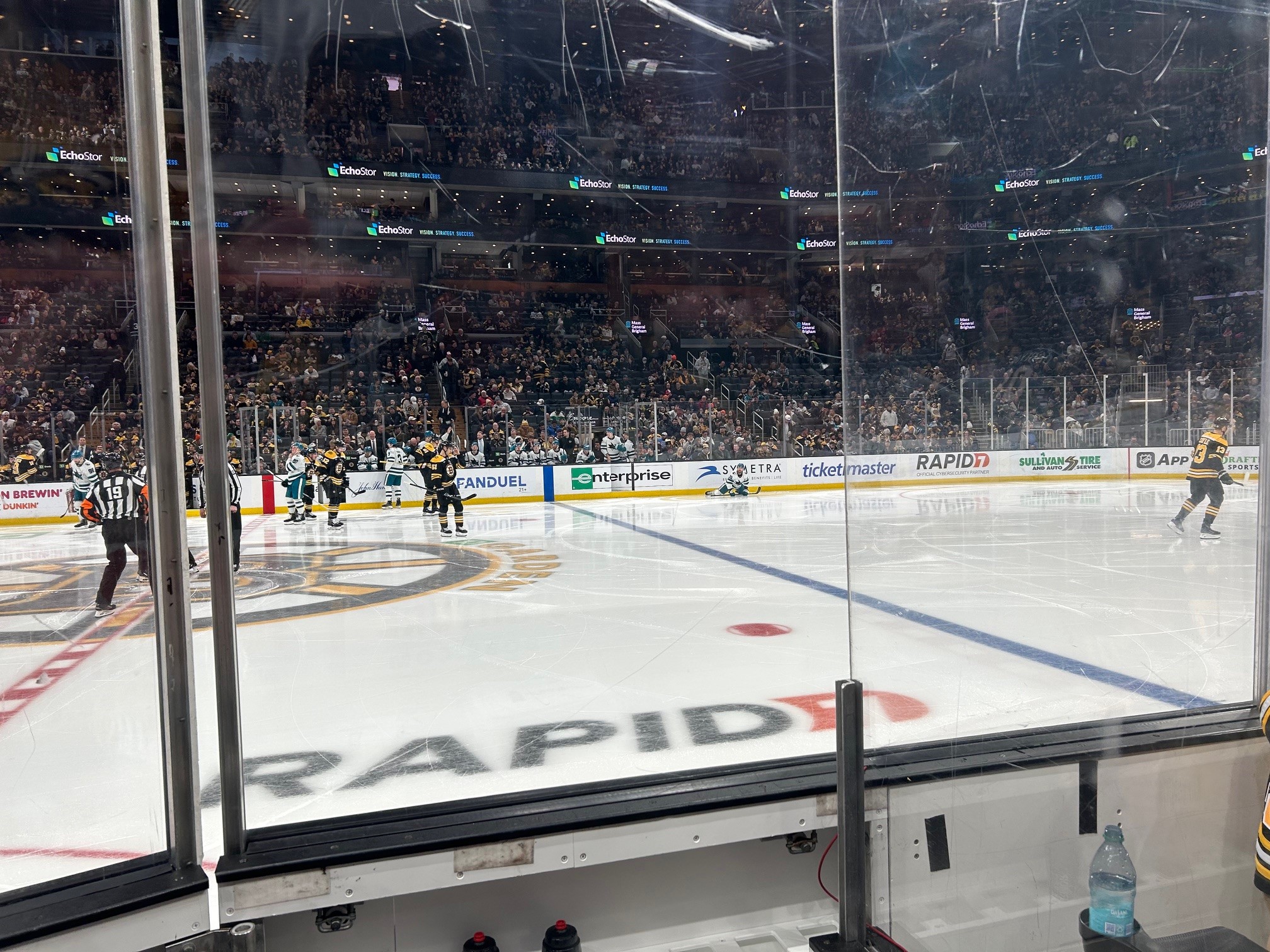 loge 12, row 3 seat view  for hockey - td garden