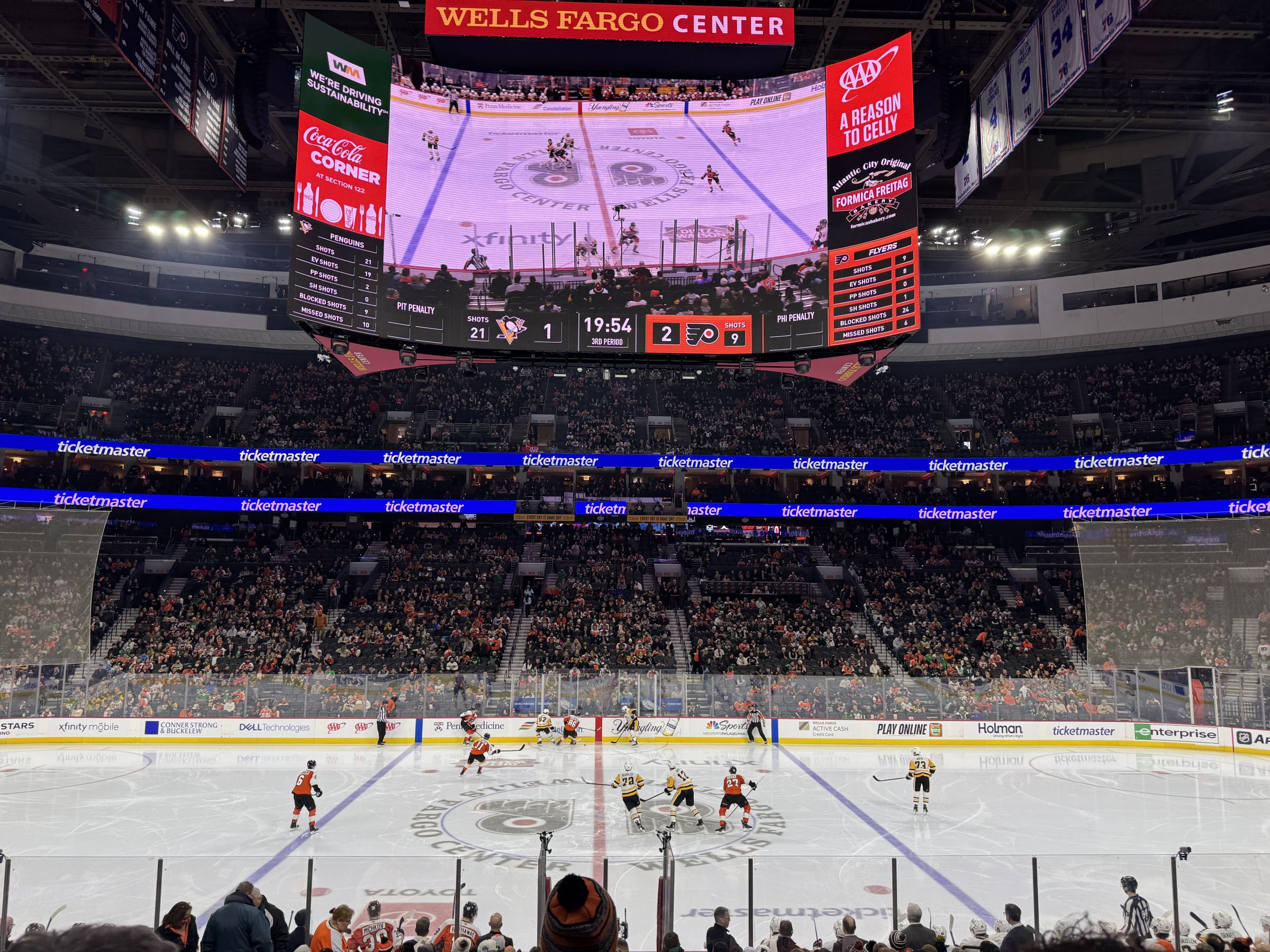 section 101, row 17 seat view  for hockey - wells fargo center