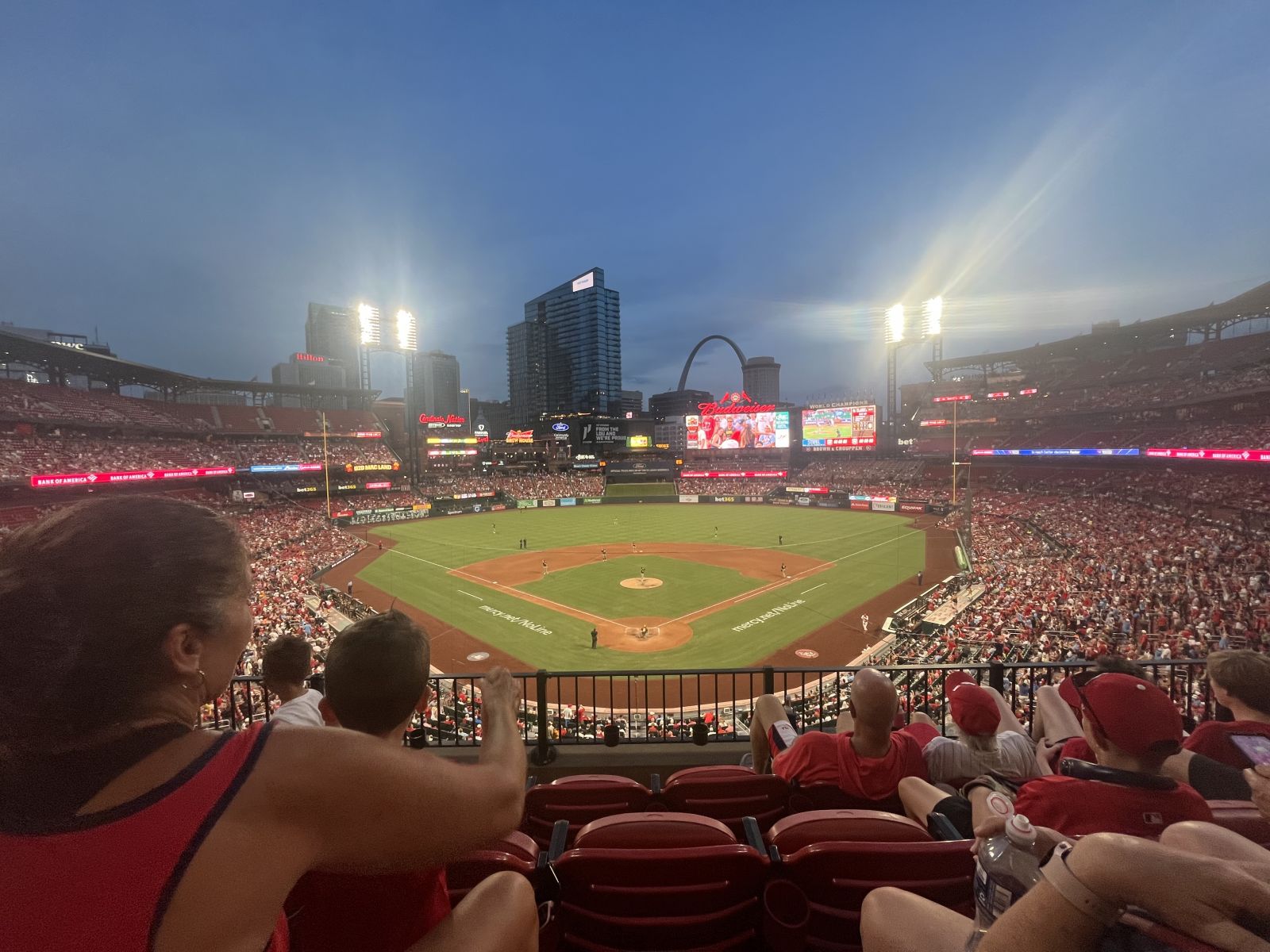 section 250, row 4 seat view for baseball - busch stadium
