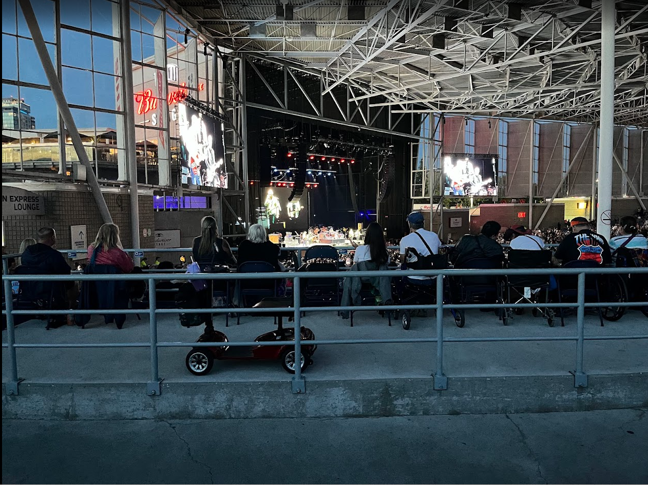 section 410, row a seat view - rbc amphitheatre