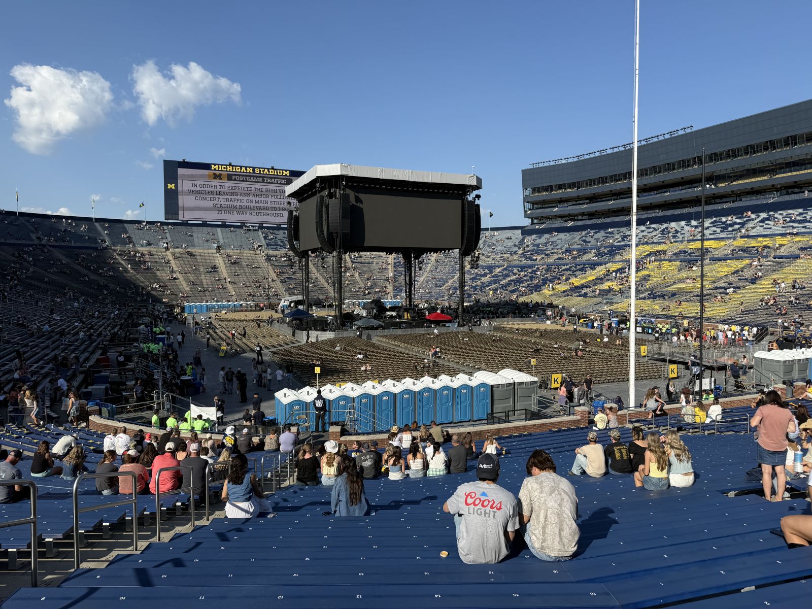 section 15r, row 32 seat view for concert - michigan stadium