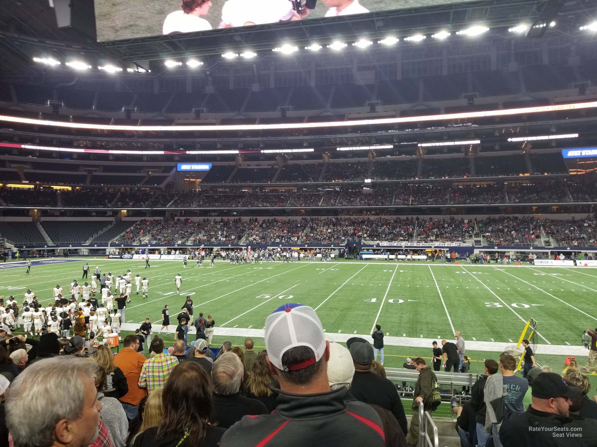 section c134, row 12 seat view  for football - at&t stadium (cowboys stadium)