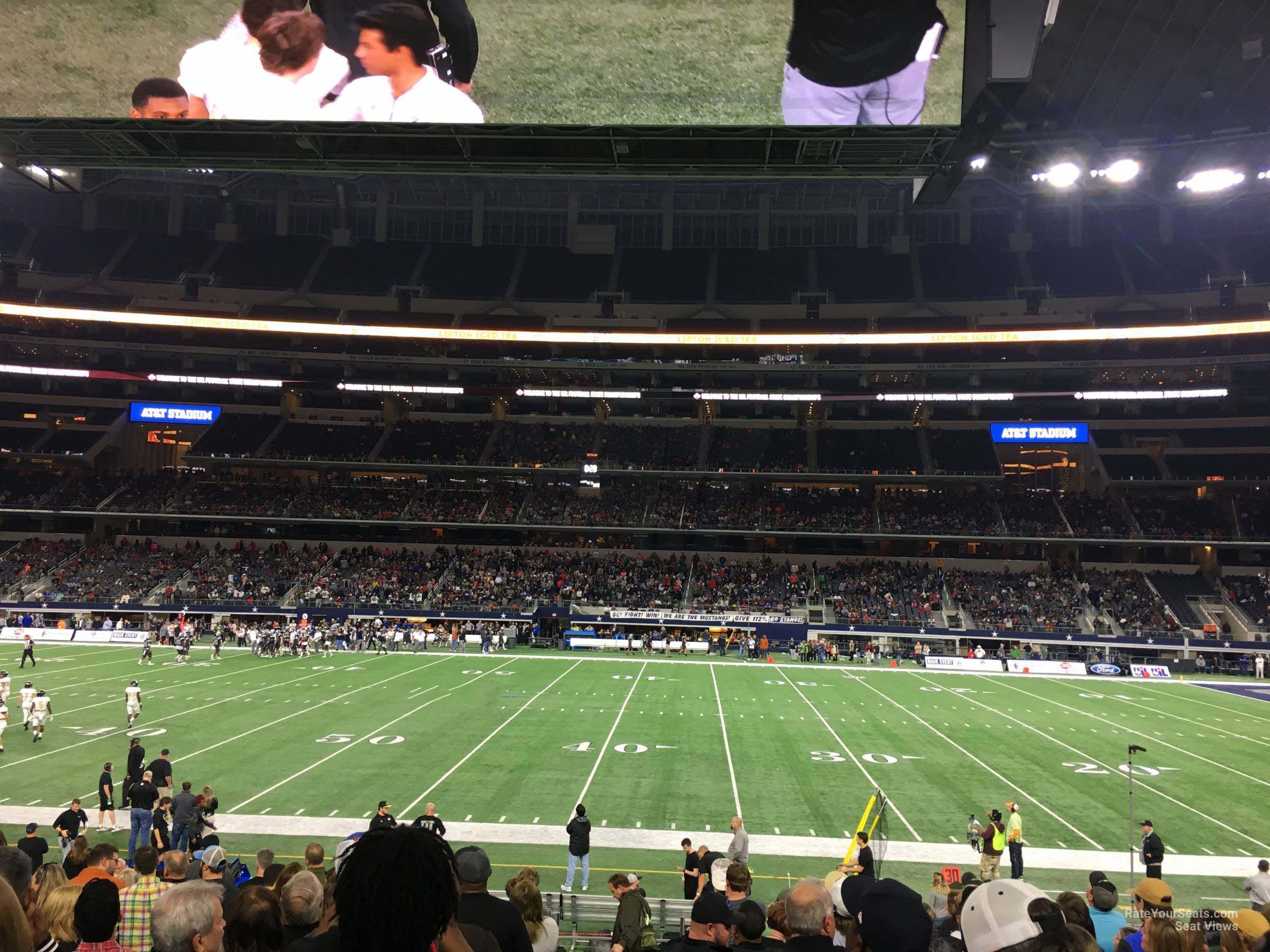 section c135, row 14 seat view  for football - at&t stadium (cowboys stadium)