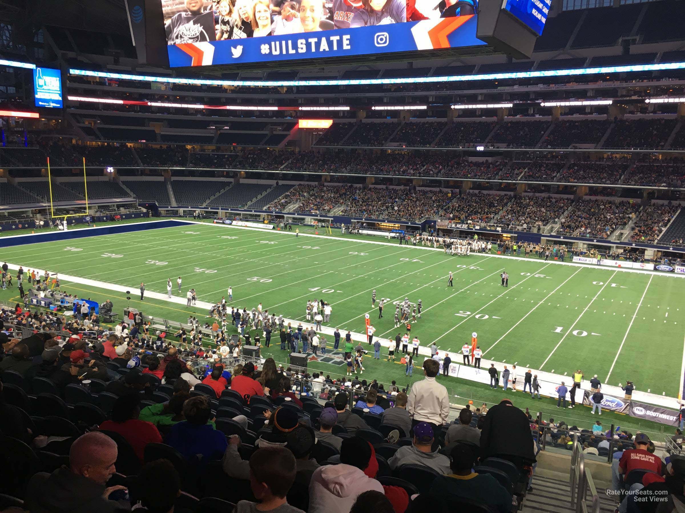 section c206, row 14 seat view  for football - at&t stadium (cowboys stadium)