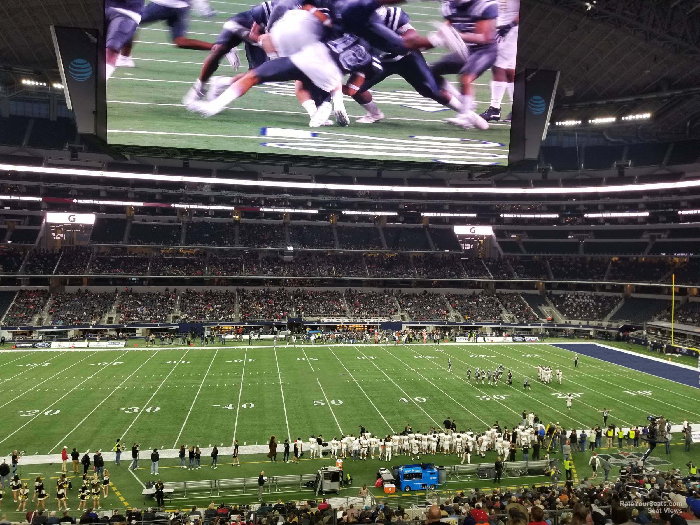 section c235, row 10 seat view  for football - at&t stadium (cowboys stadium)