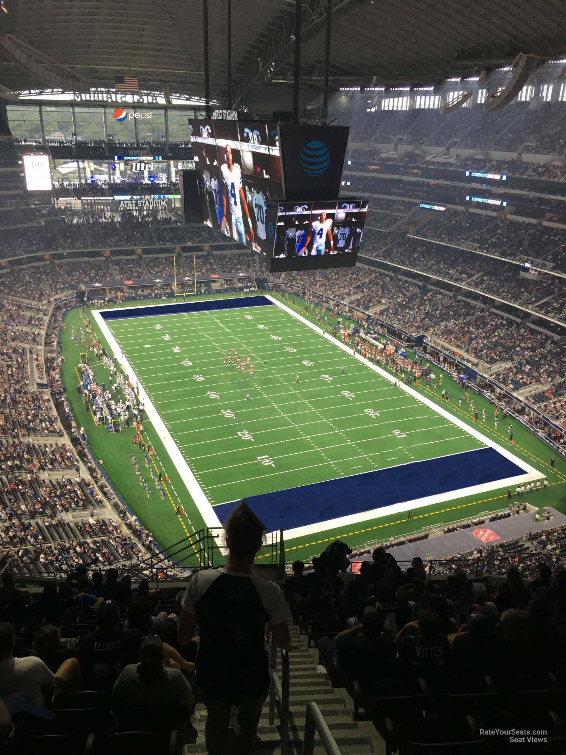 section 402, row 22 seat view  for football - at&t stadium (cowboys stadium)