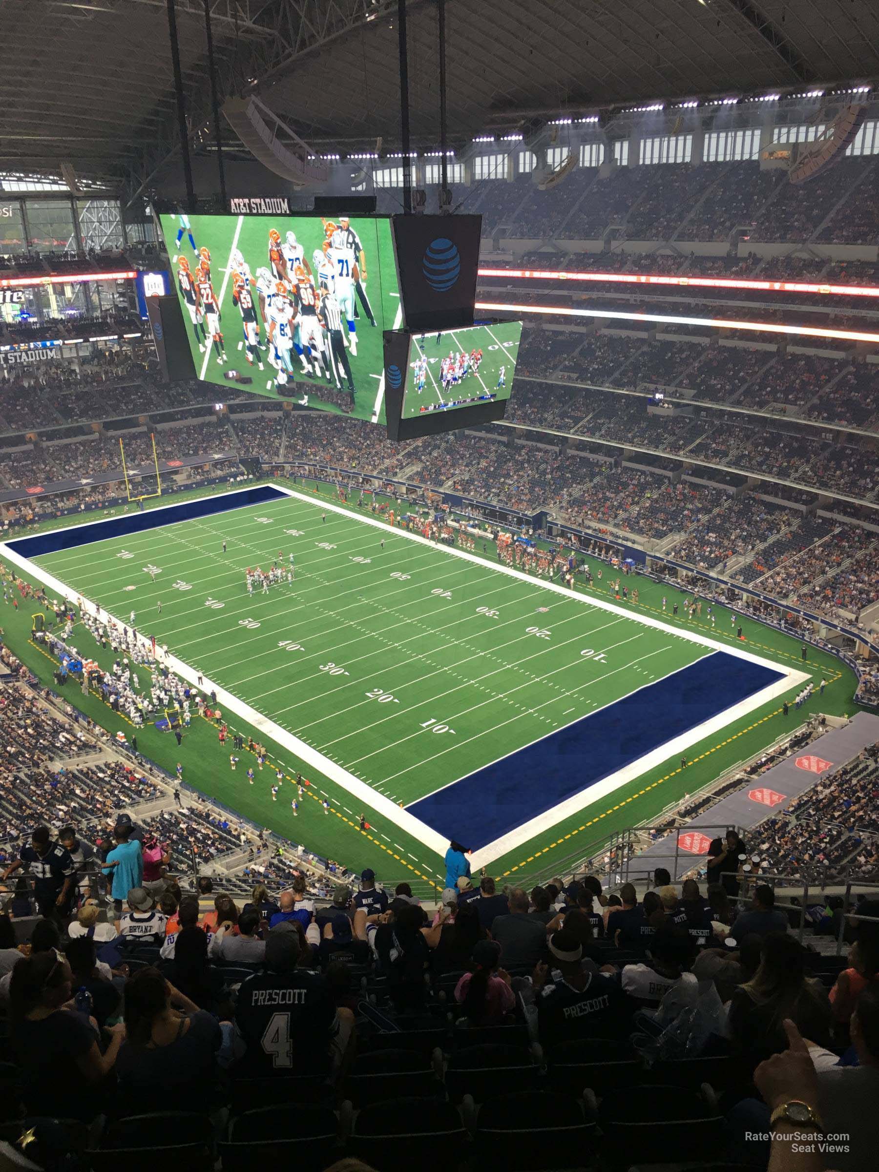 section 404, row 22 seat view  for football - at&t stadium (cowboys stadium)