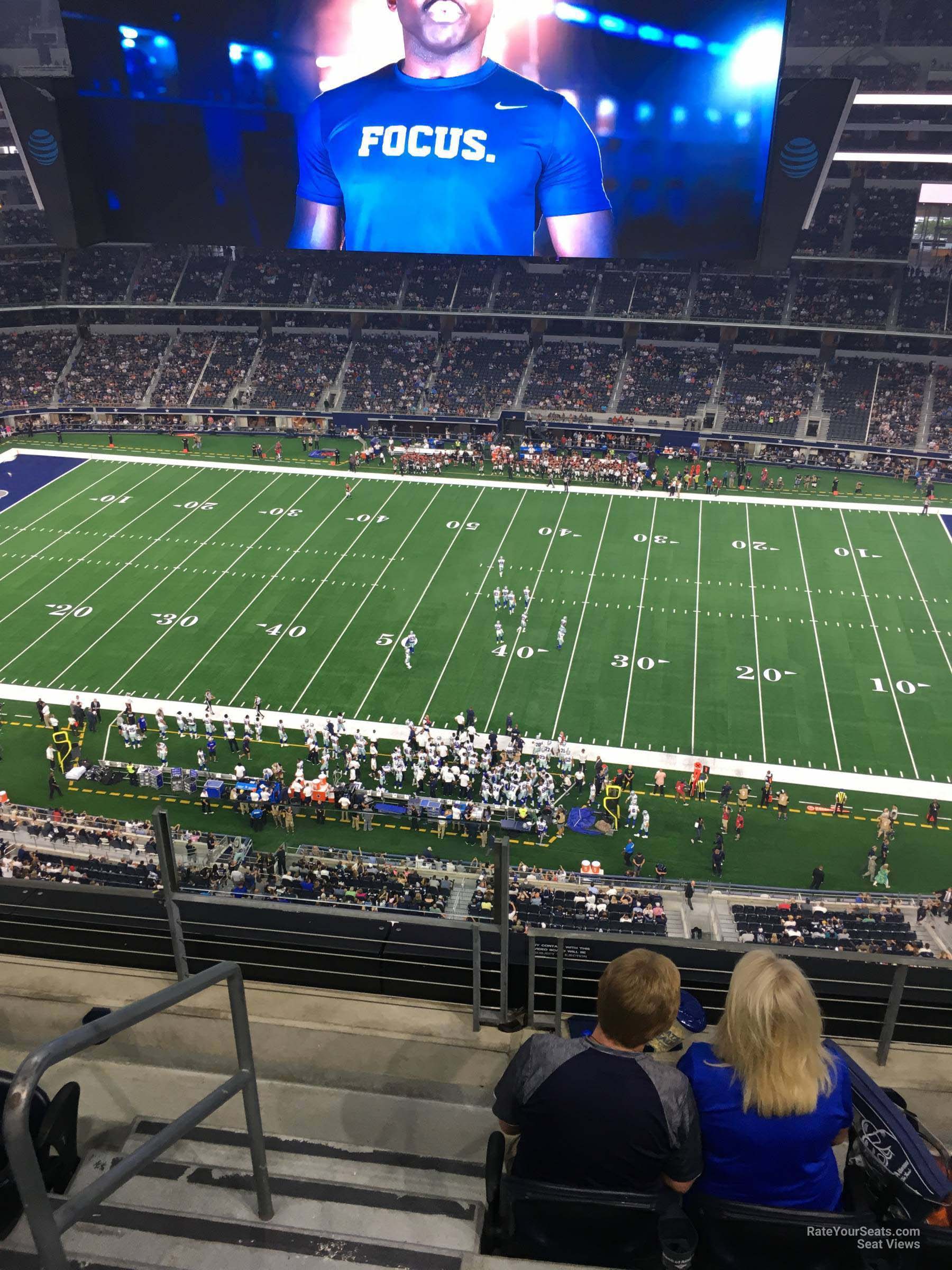 section 409, row 4 seat view  for football - at&t stadium (cowboys stadium)
