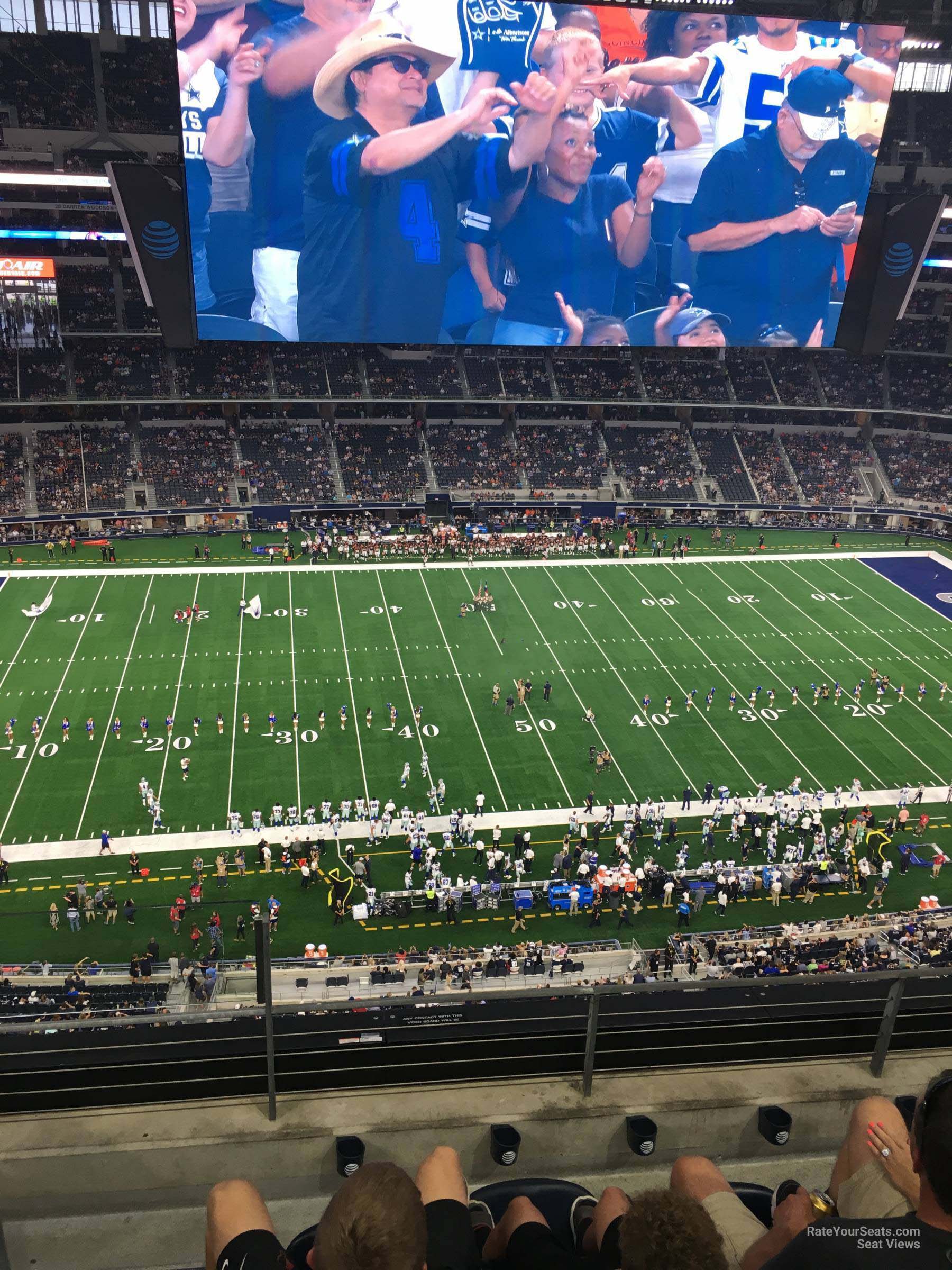section 414, row 4 seat view  for football - at&t stadium (cowboys stadium)