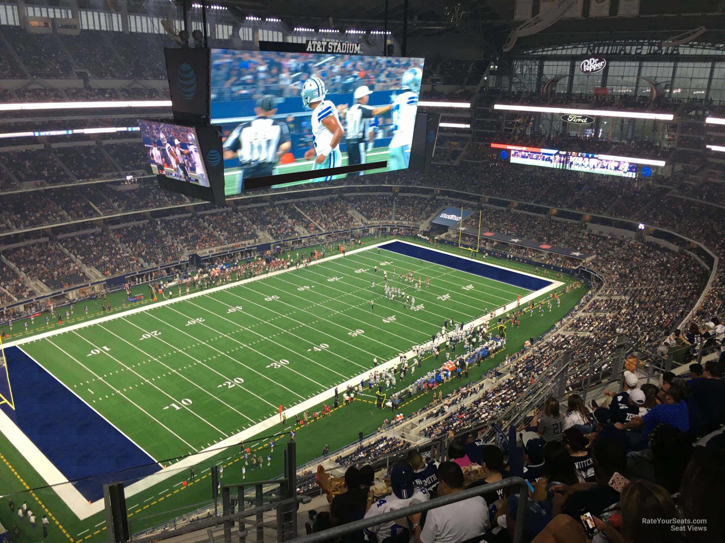 section 420, row 22 seat view  for football - at&t stadium (cowboys stadium)