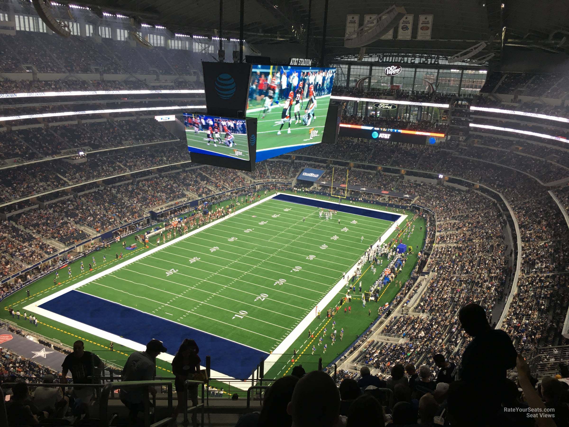 section 423, row 22 seat view  for football - at&t stadium (cowboys stadium)