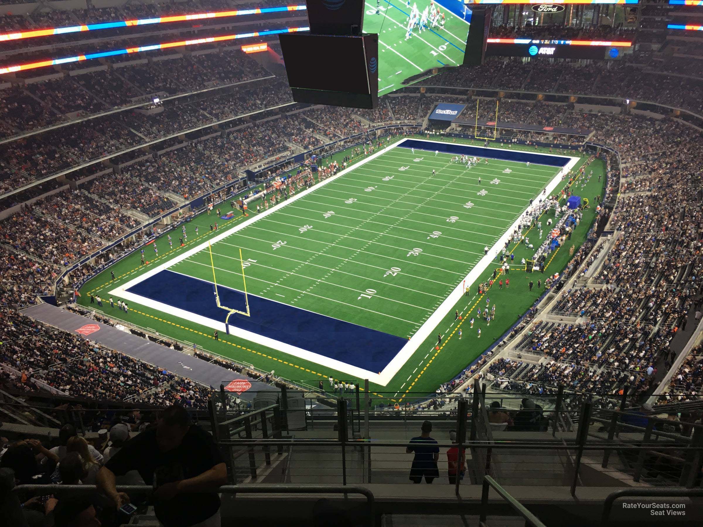 section 424, row 22 seat view  for football - at&t stadium (cowboys stadium)