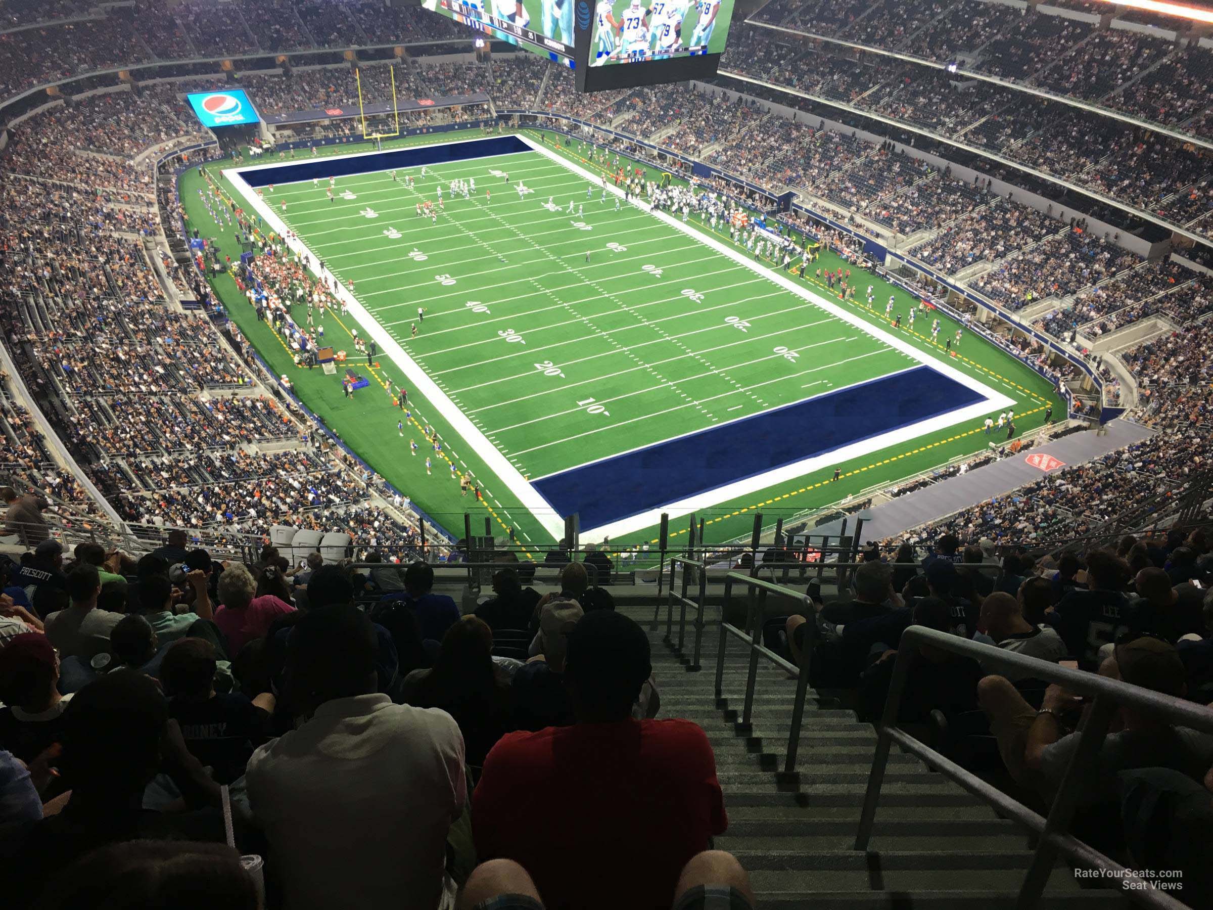 section 429, row 22 seat view  for football - at&t stadium (cowboys stadium)