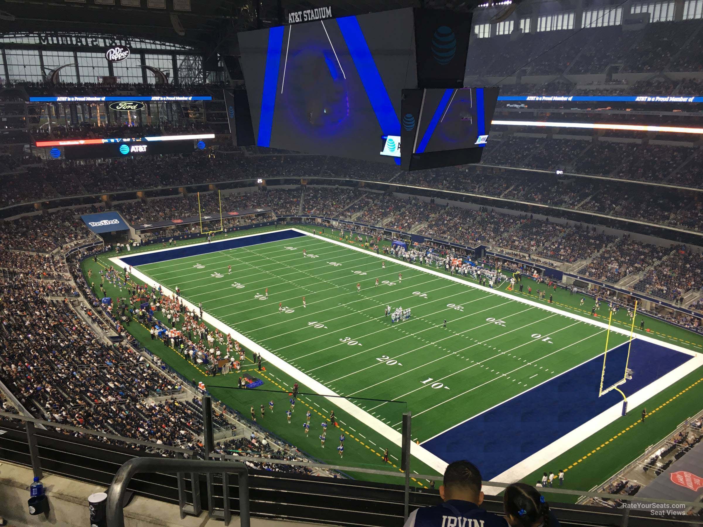 section 435, row 4 seat view  for football - at&t stadium (cowboys stadium)