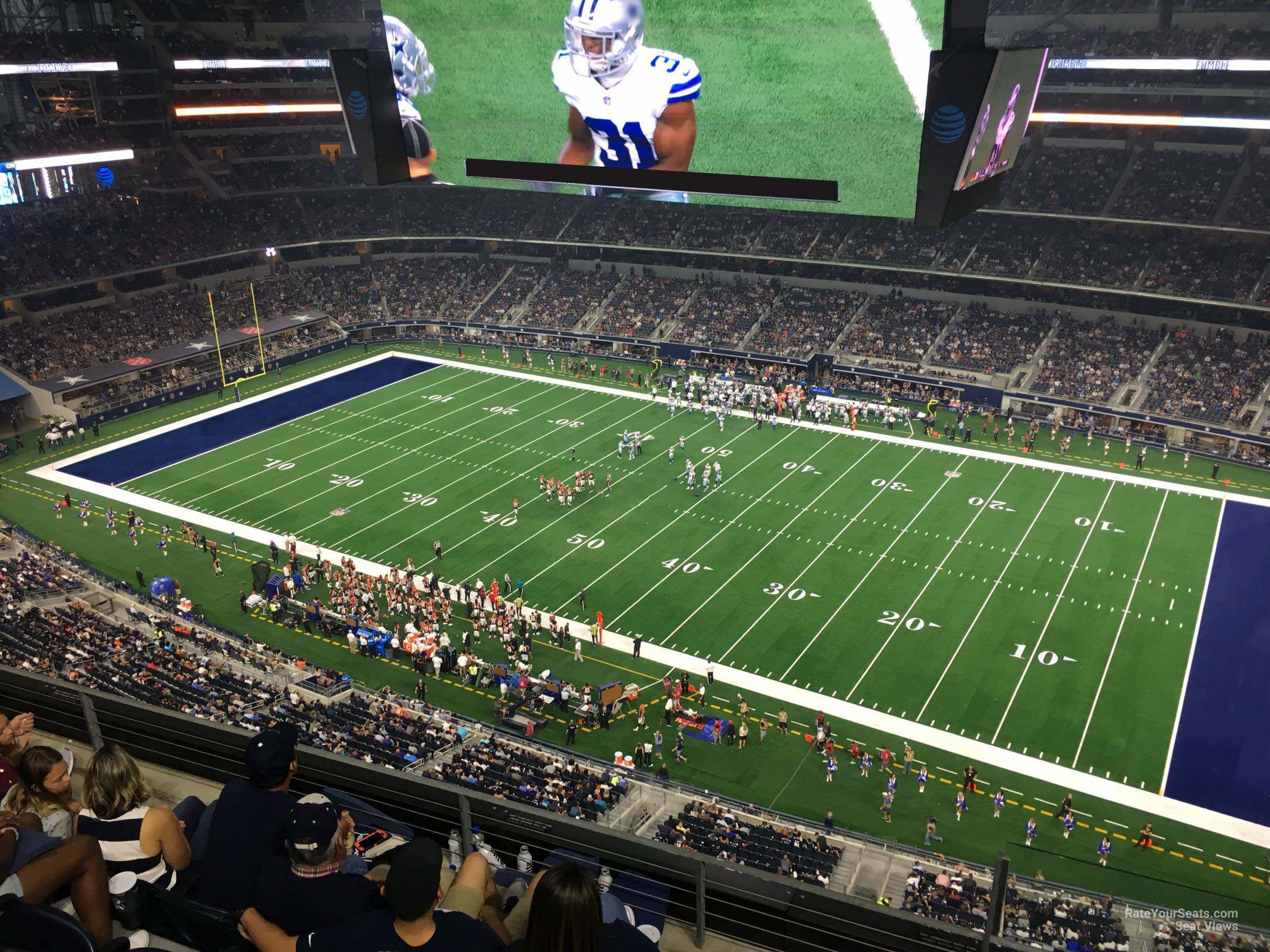 section 439, row 22 seat view  for football - at&t stadium (cowboys stadium)
