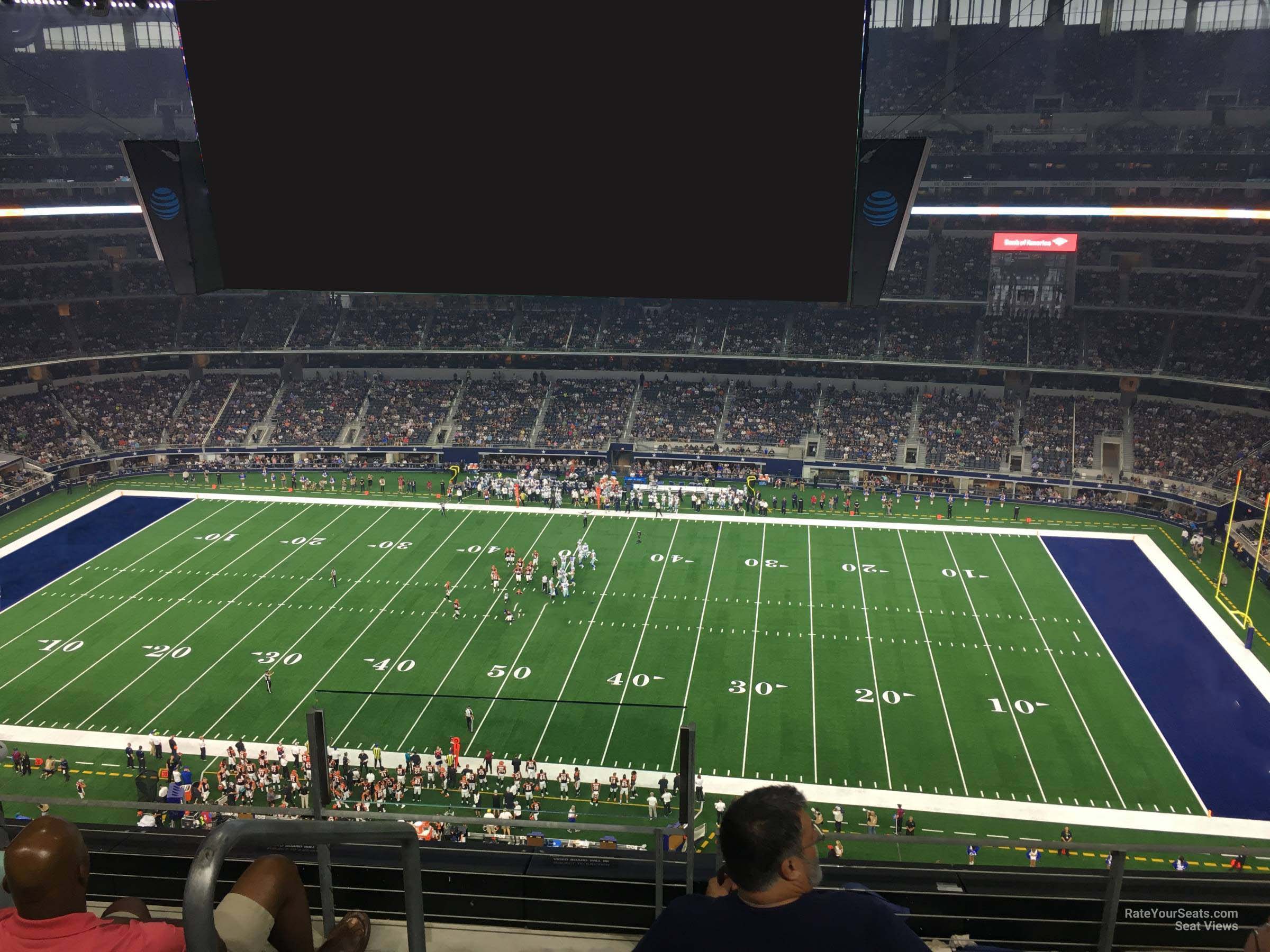 section 439, row 4 seat view  for football - at&t stadium (cowboys stadium)