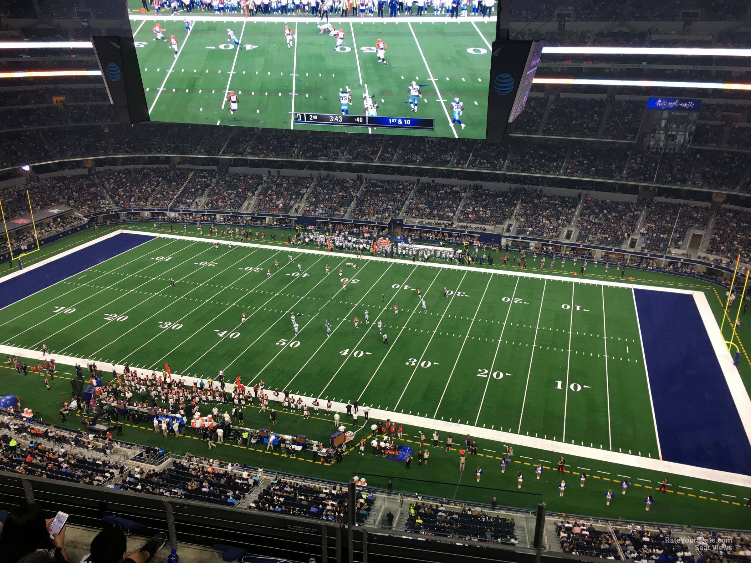 section 441, row 22 seat view  for football - at&t stadium (cowboys stadium)